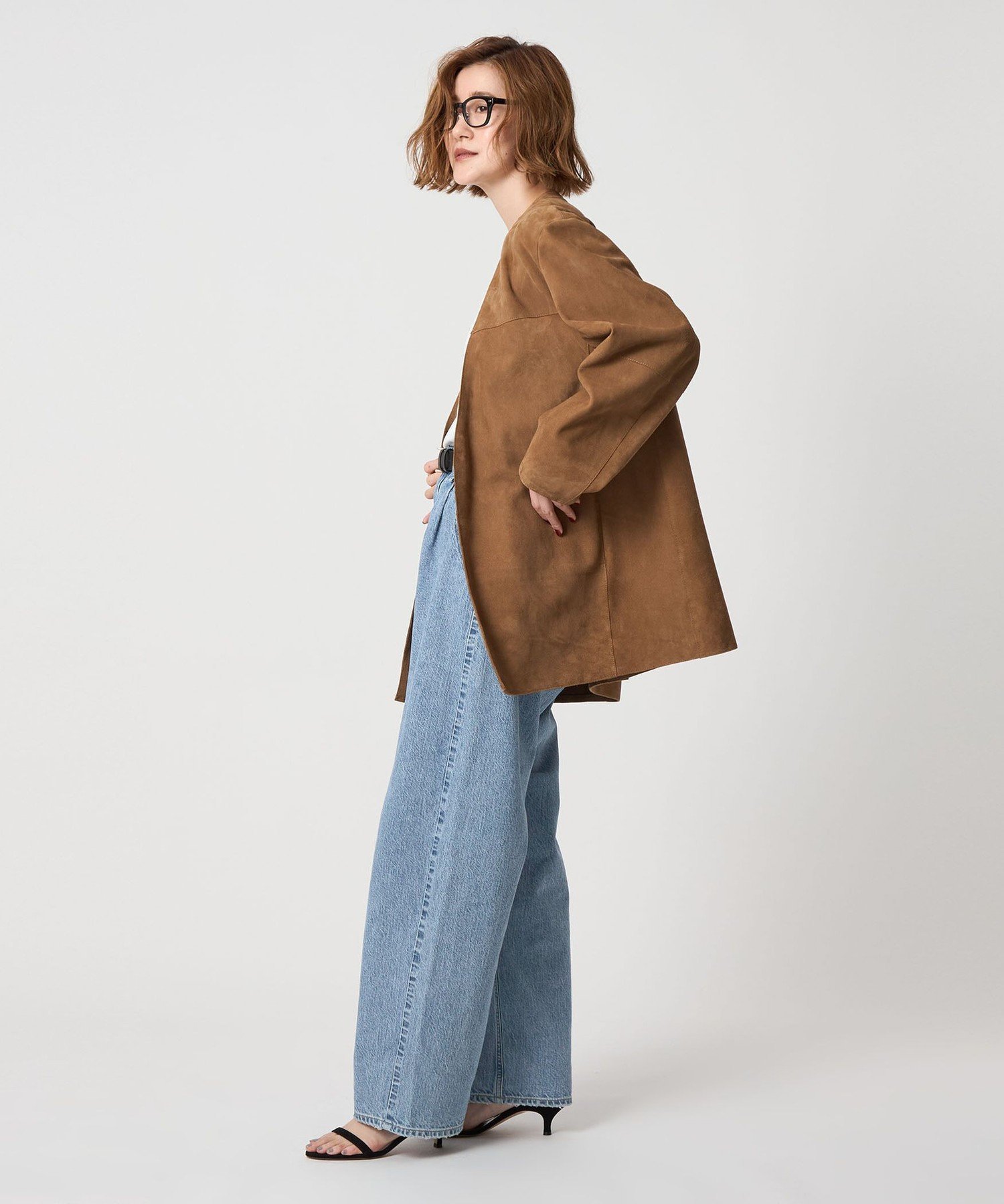 upper hights for conte　タックデニムパンツ UN　別注25 別注】＜upper hights for conte＞タックデニムパンツ UN（デニム