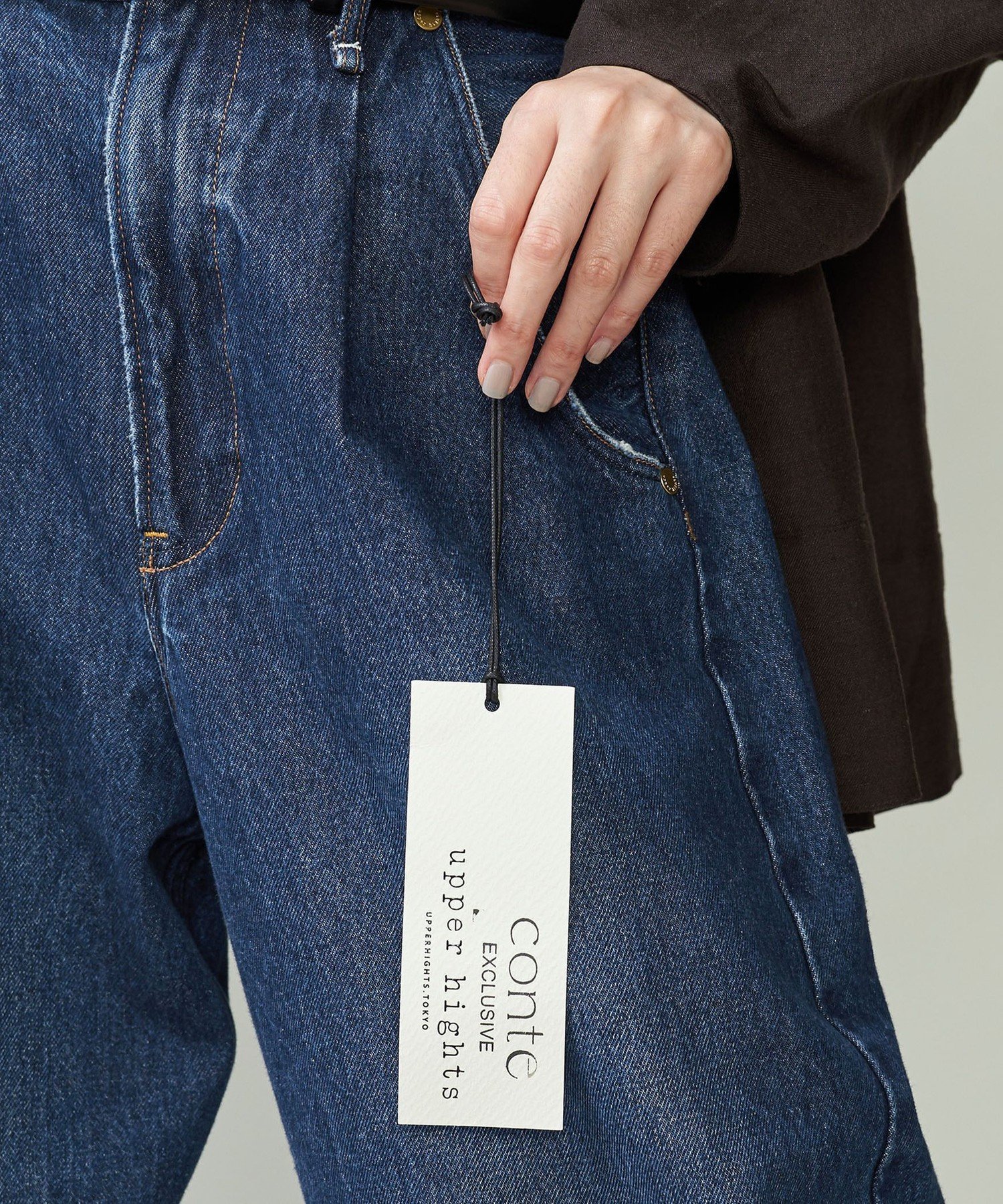 upper hights for conte　タックデニムパンツ UN　別注25 別注】＜upper hights for conte＞タックデニムパンツ UN（デニム