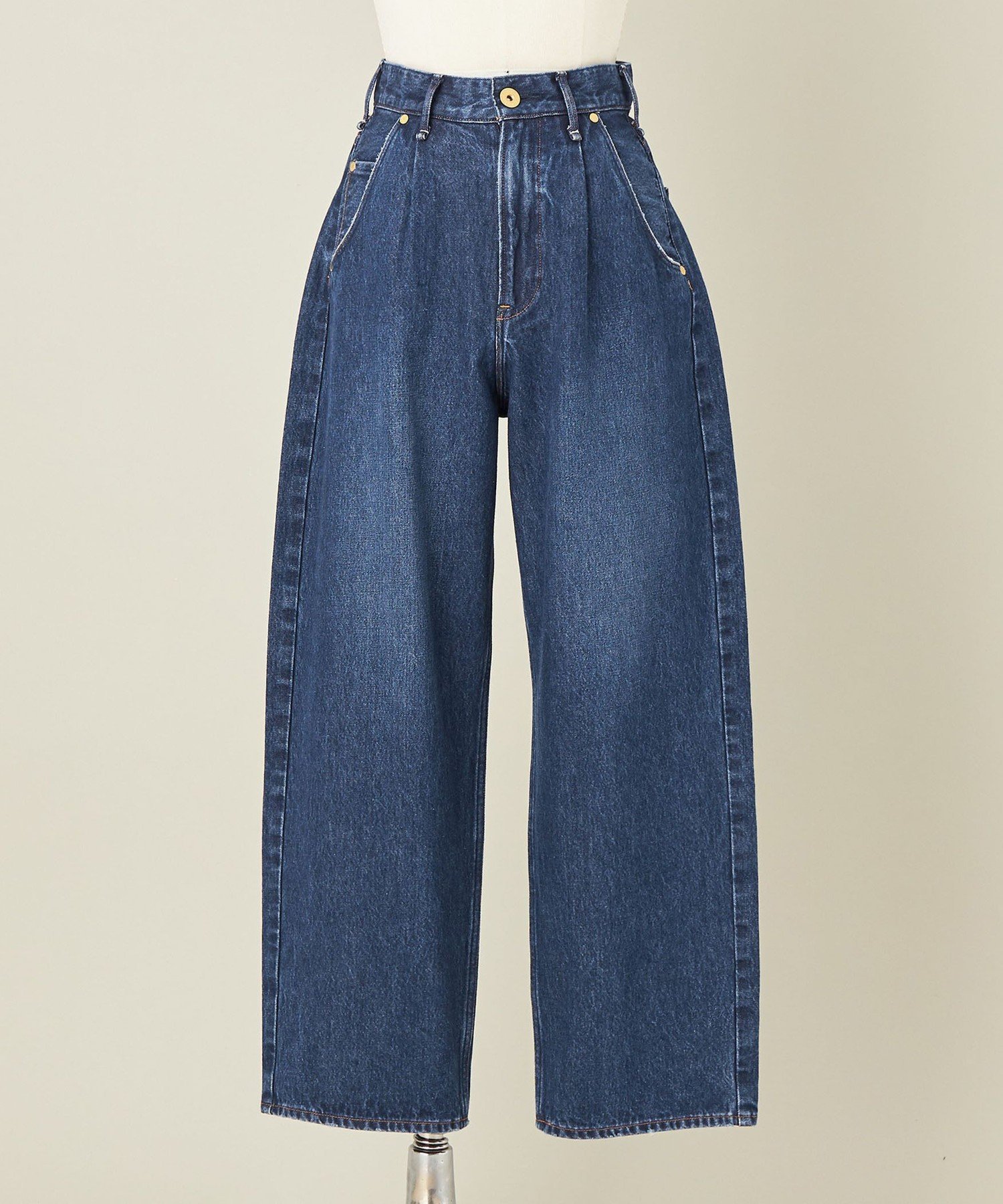 【別注】＜upper hights for conte＞タックデニムパンツ UN 別注】＜upper hights for conte＞タックデニムパンツ UN（デニム