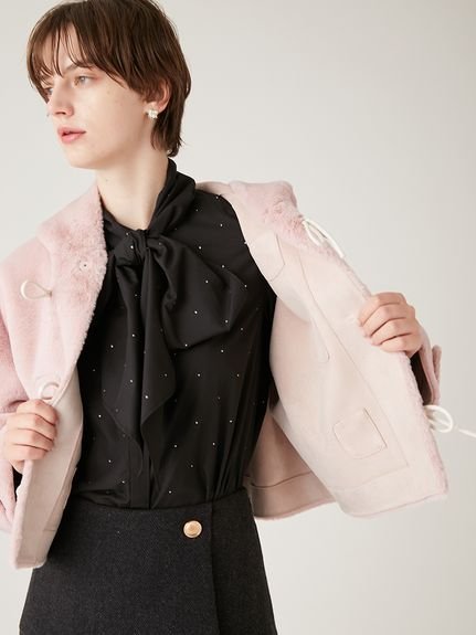 FURFUR｜リボンショートダッフルコート | Rakuten Fashion(楽天