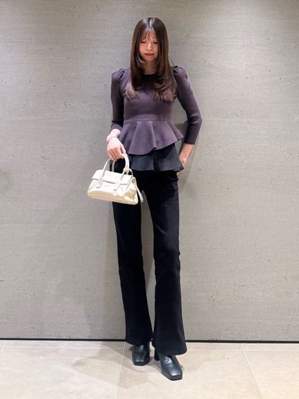 SNIDEL｜ペプラムアシメニットプルオーバー | Rakuten Fashion(楽天