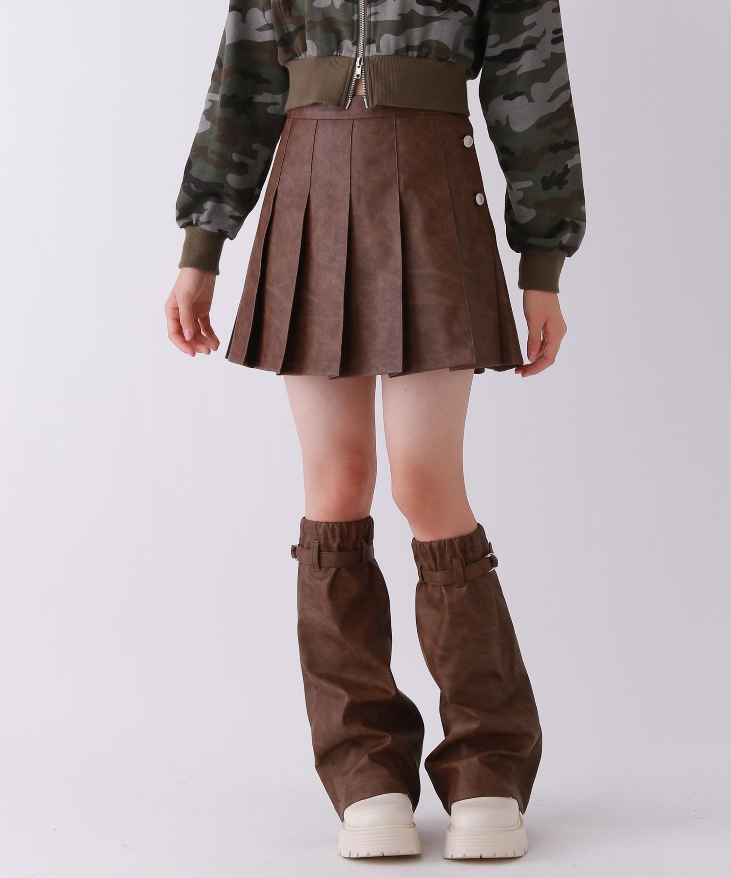 repipi armario｜フェイクレザープリーツスカート | Rakuten Fashion