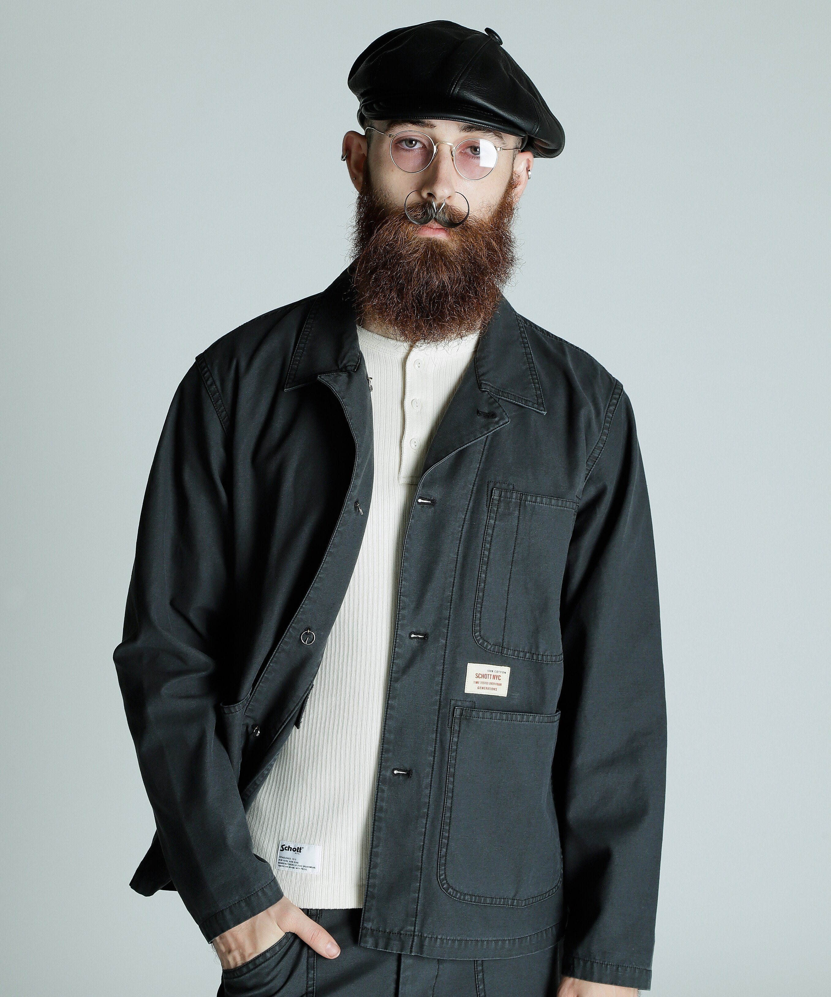 Schott｜BACK SATIN COVERALL/バックサテン カバーオール | Rakuten