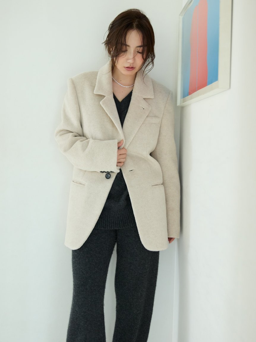 MIESROHE｜シャギーシングルジャケット | Rakuten Fashion(楽天