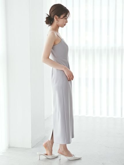 SNIDEL｜Sustainableペプラムチュールドレス | Rakuten Fashion(楽天