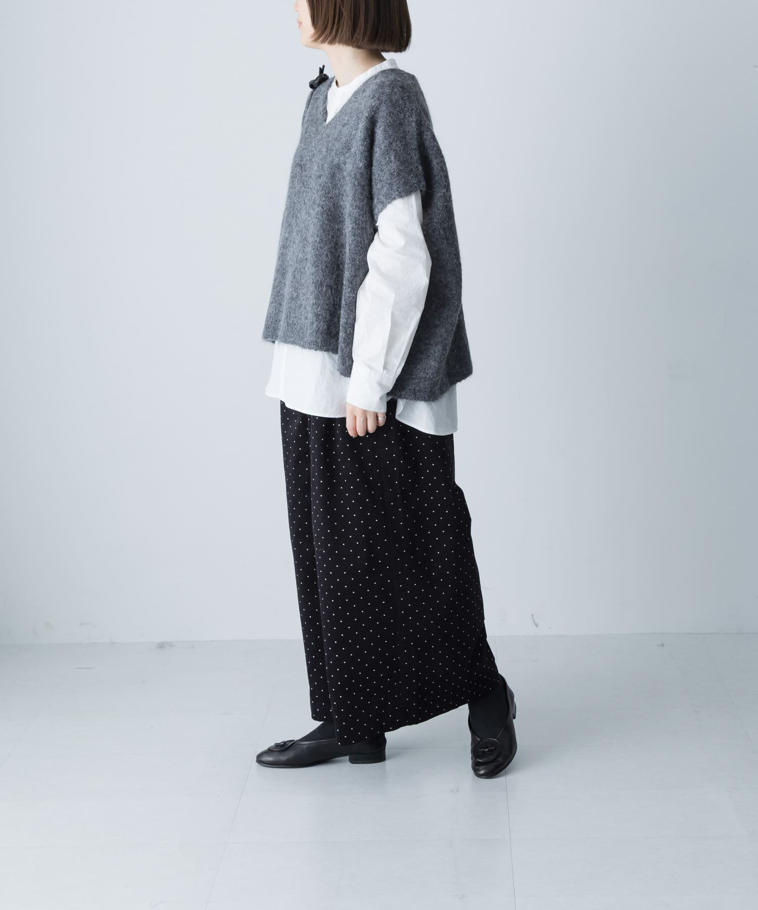 かぐれ｜アルパカワイドニットベスト | Rakuten Fashion(楽天