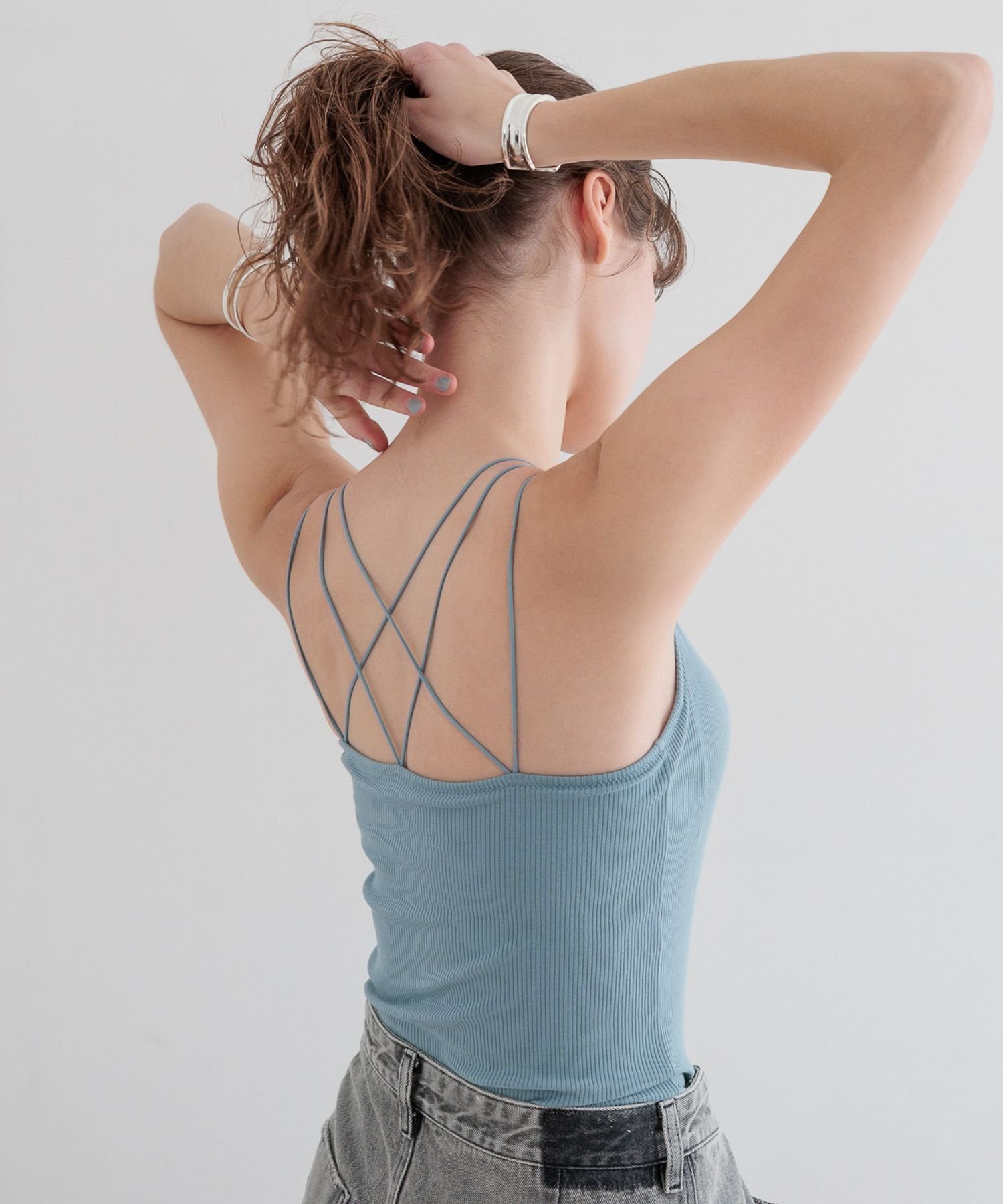 BAYFLOW｜【bijorie】カップ付きバッククロスキャミ/NEW BASIC 25SS