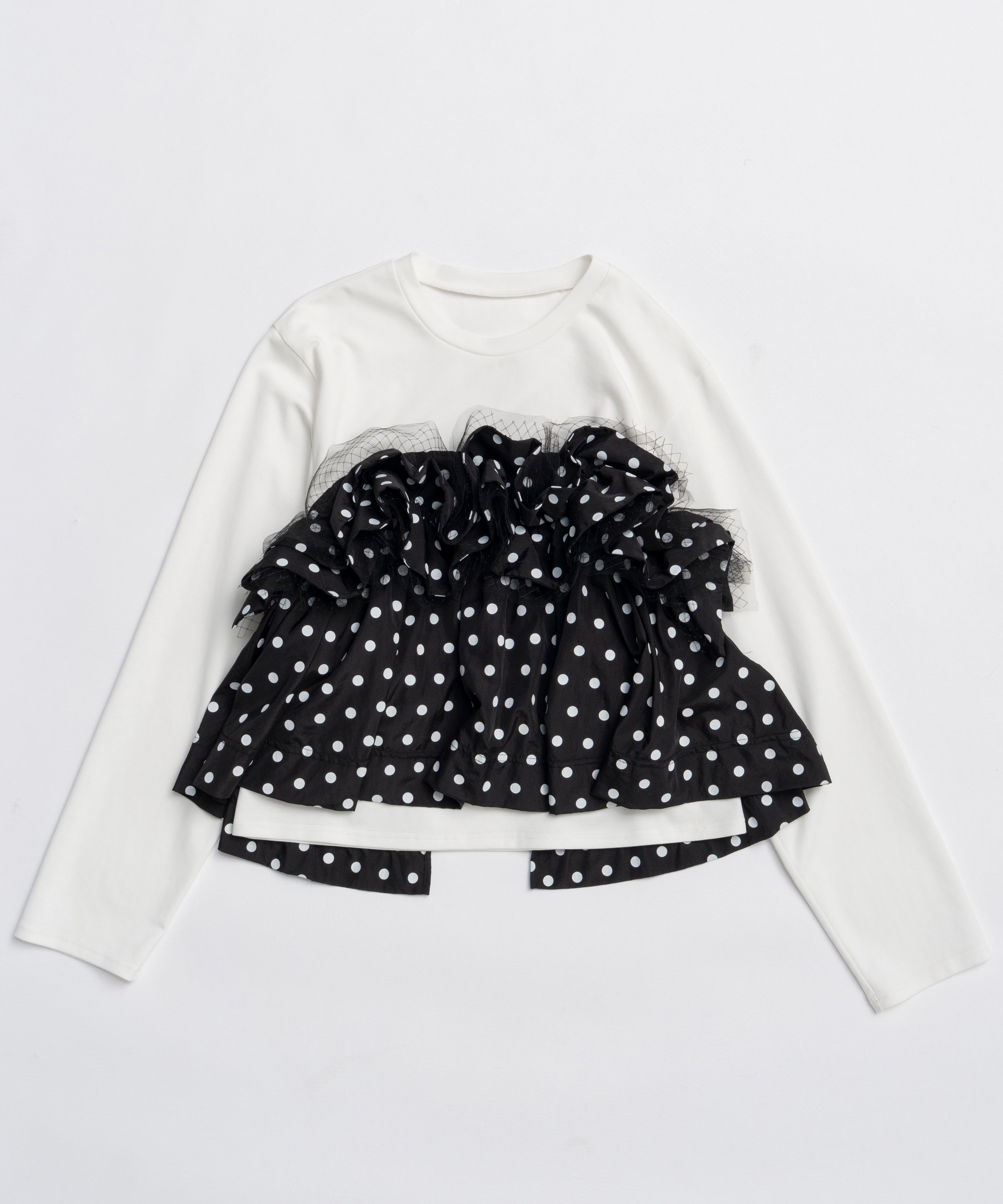 MAISON SPECIAL｜Mixed Fabric Frill Tops | Rakuten Fashion(楽天