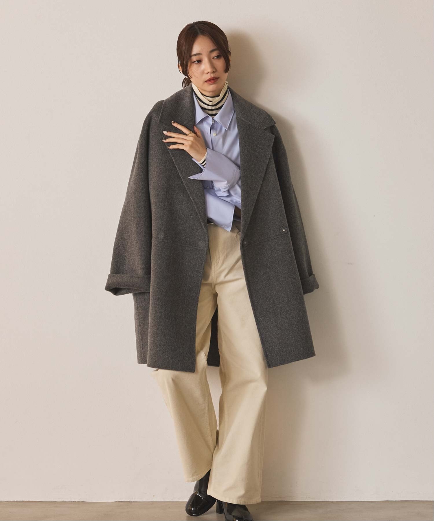 Gready Brilliant｜Wフェイス大衿ダブルコート | Rakuten Fashion(楽天