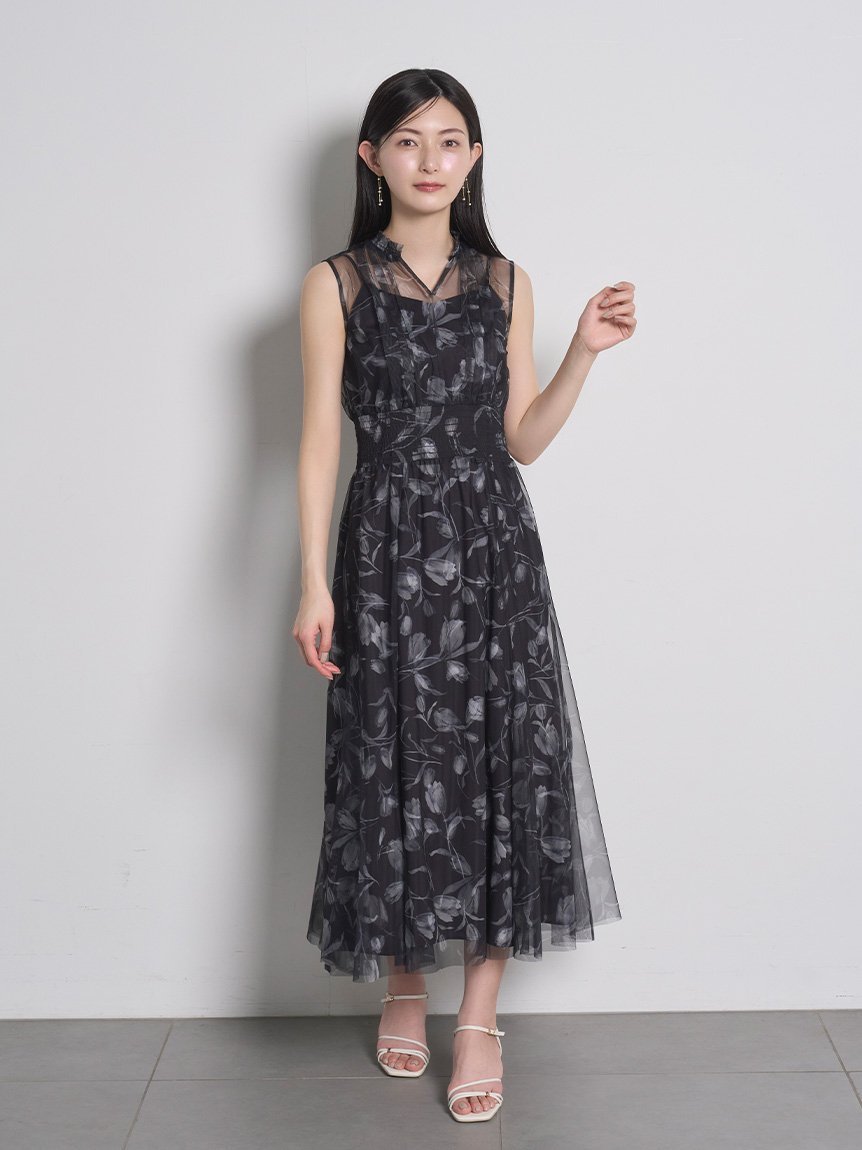 CELFORD｜レイヤードフラワープリントワンピース | Rakuten Fashion