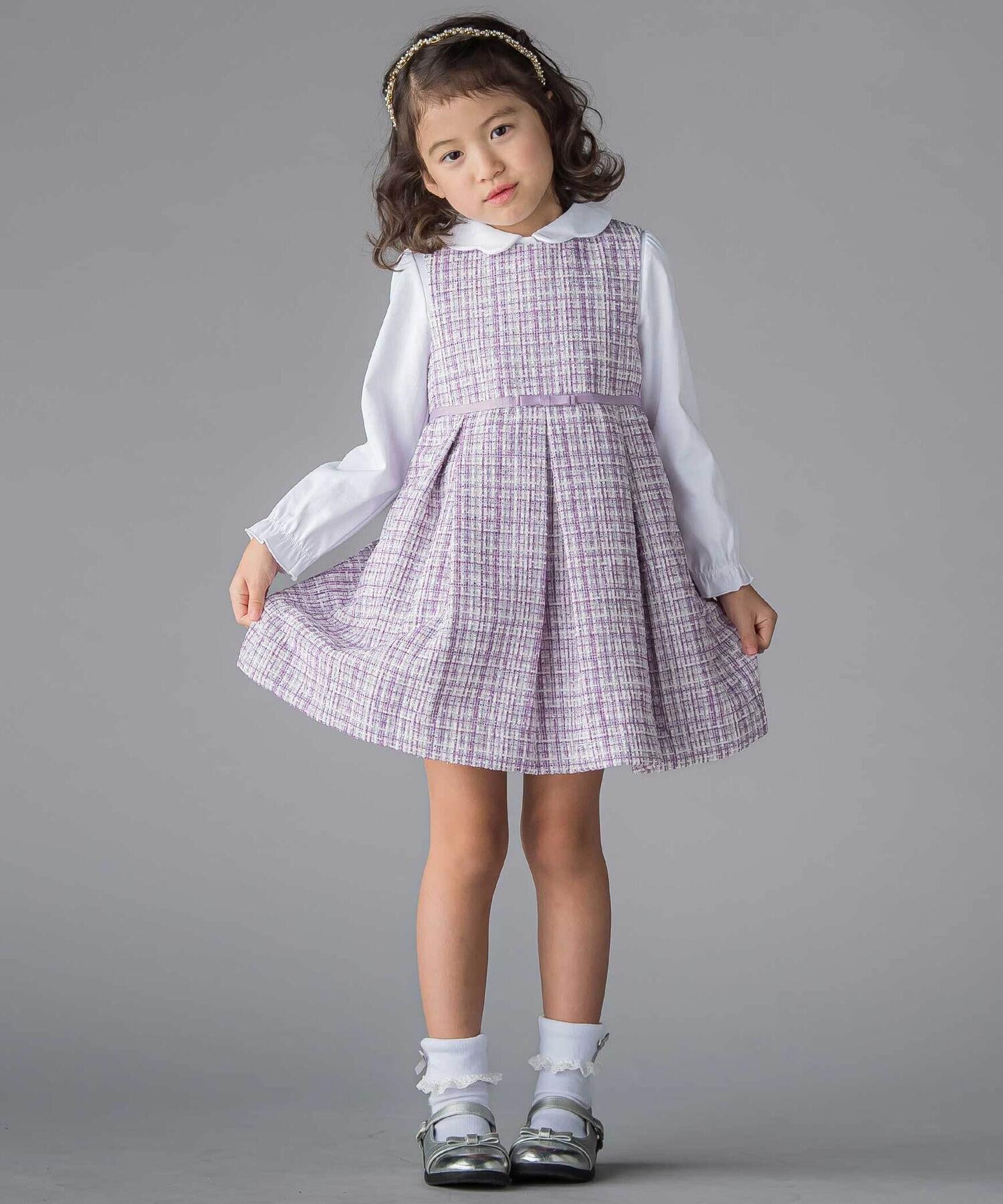 BEBE ONLINE STORE｜【店舗限定】ボレロ+ジャンパースカート+ブラウス3