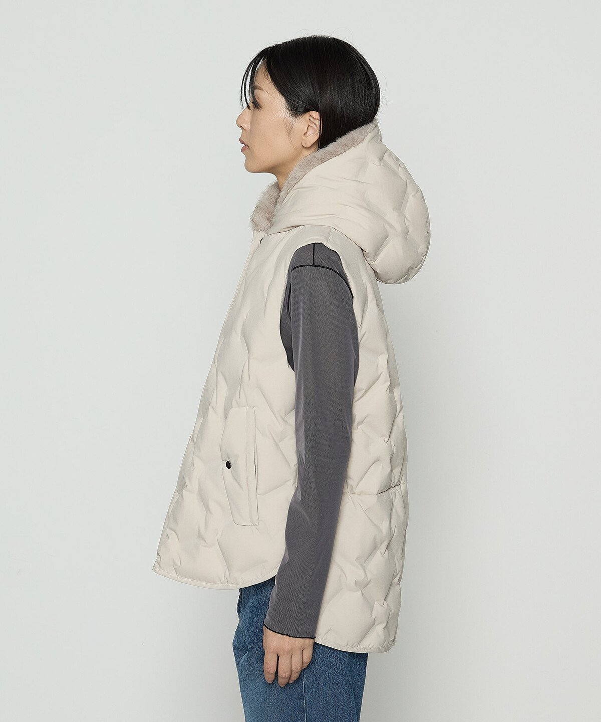COMME CA｜フーデッド ダウンジレ | Rakuten Fashion(楽天ファッション