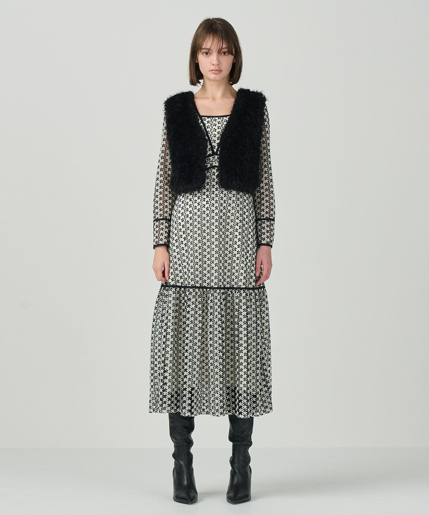 GRACE CONTINENTAL｜ショートファーベスト | Rakuten Fashion(楽天