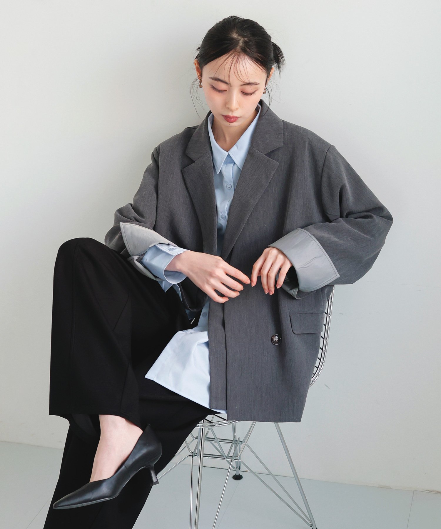 LIAN｜レイヤードデザインテーラードジャケット | Rakuten Fashion