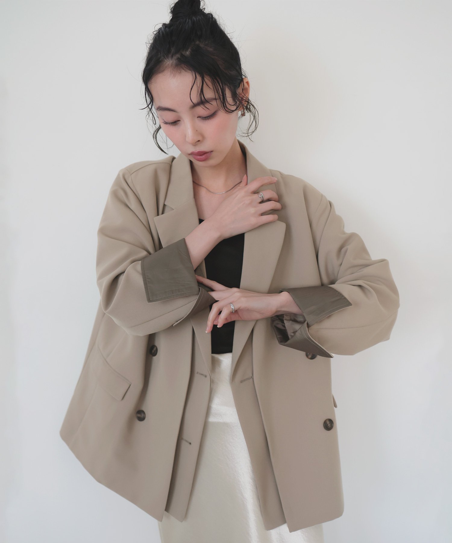 LIAN｜レイヤードデザインテーラードジャケット | Rakuten Fashion