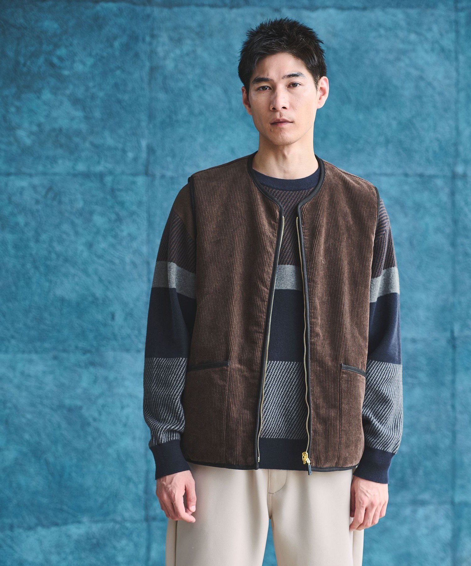 試着のみ Barbour コーデュロイ フェイクファー リバーシブル ベスト 試着のみ Barbour コーデュロイ フェイクファー リバーシブル ベスト