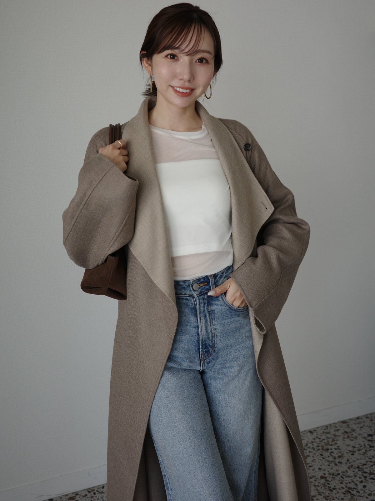 anuans｜ウールリバーオーバーロングコート | Rakuten Fashion(楽天