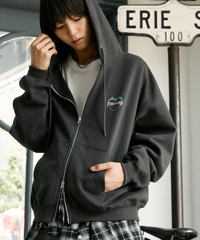 FREAK'S STORE｜別注 HEART LOGO ZIP PARKA/ハートロゴジップ裏起毛