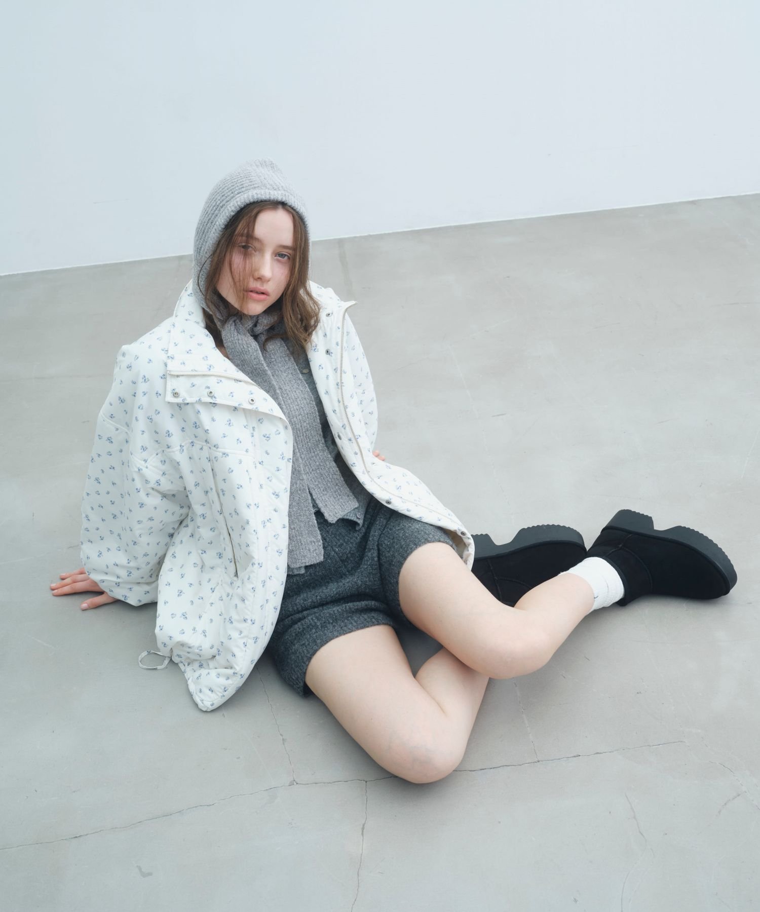 Heather｜スタンドギャザーミドルブルゾン | Rakuten Fashion(楽天