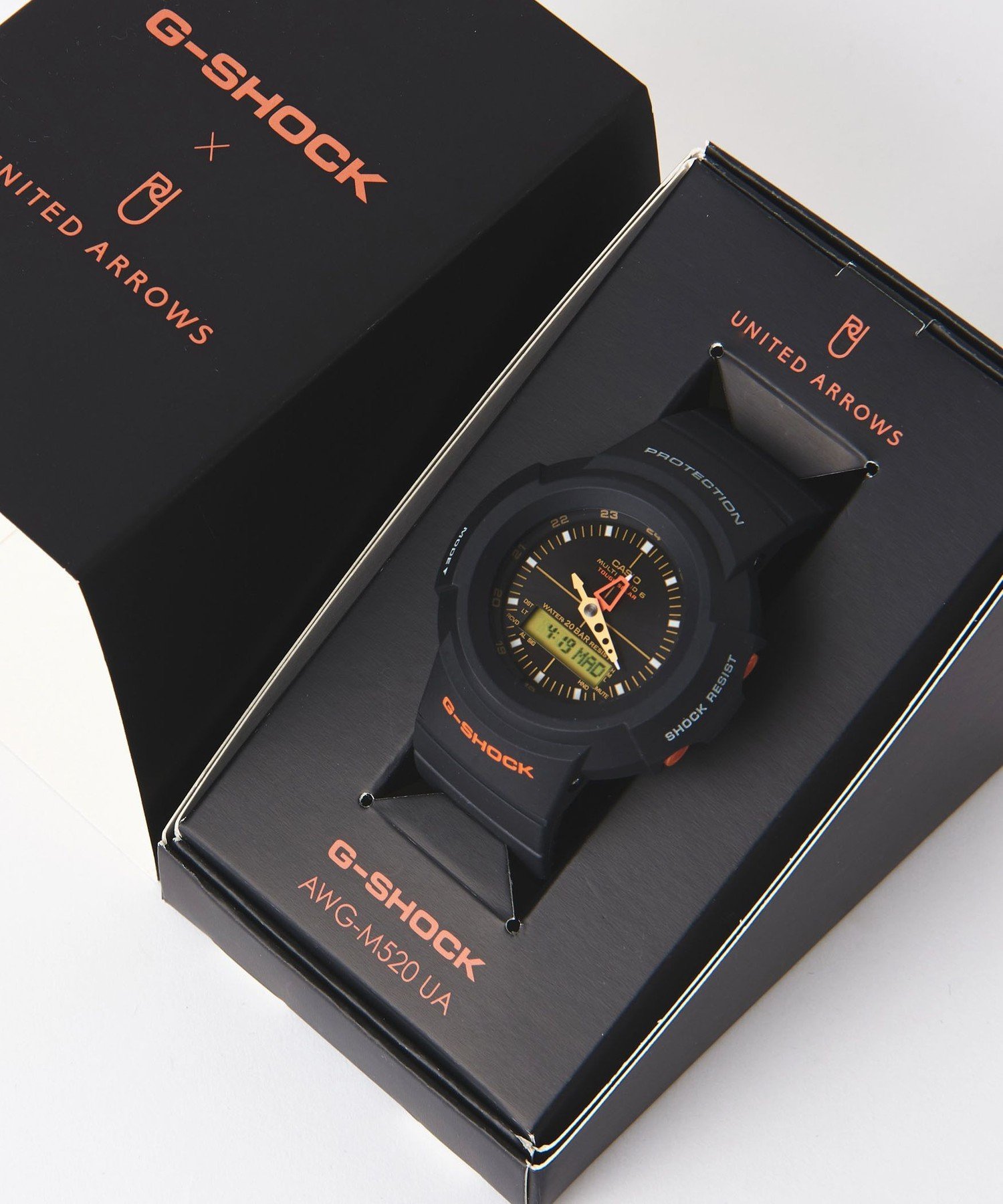 【アローズ別注】G-SHOCK AWG-M520UA 中古 使用頻度『低』 G-SHOCK カシオ Gショック デジアナ ユナイテッドアローズ 別注 AWG