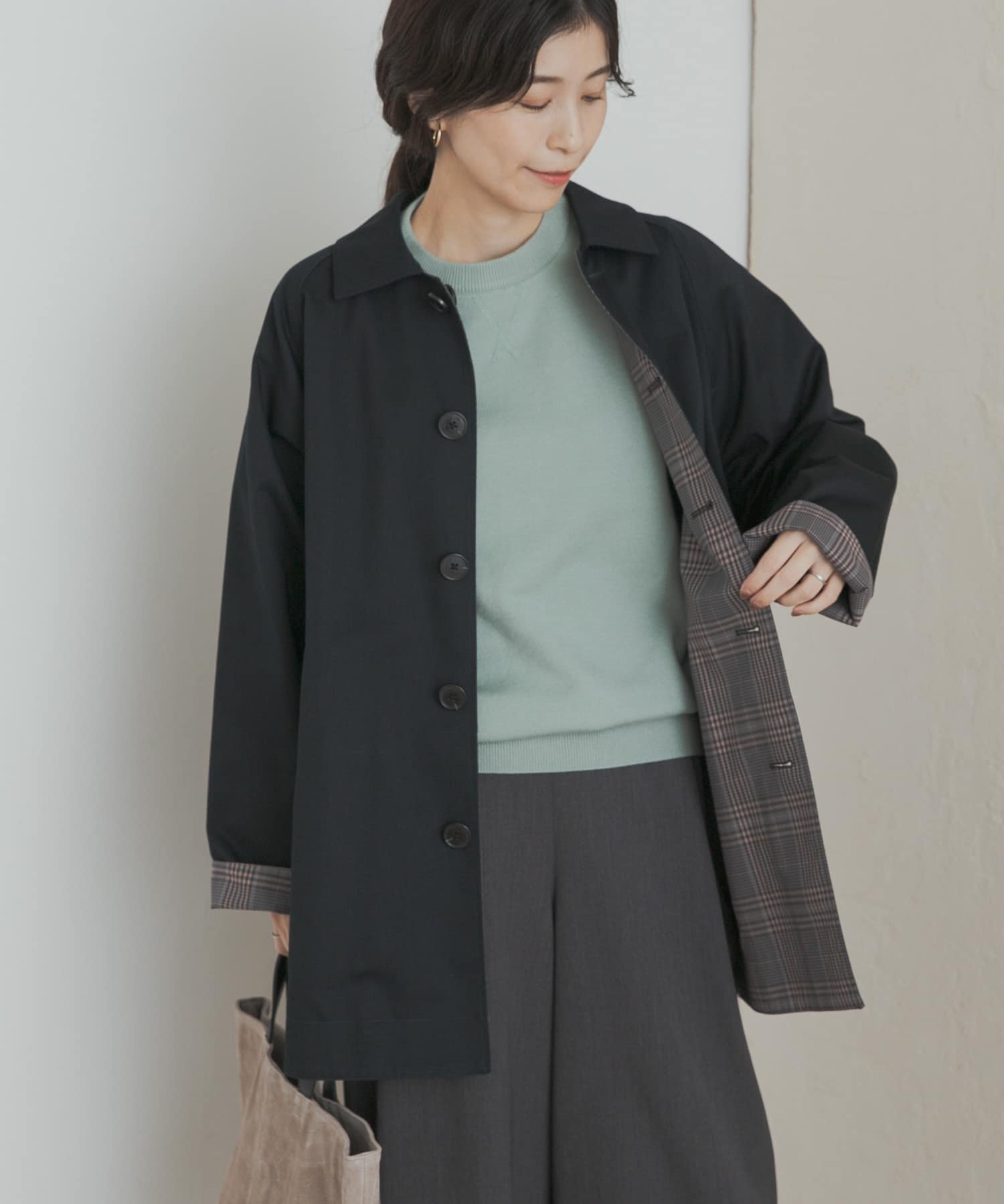 URBAN RESEARCH DOORS｜リバーシブルステンカラーコート | Rakuten