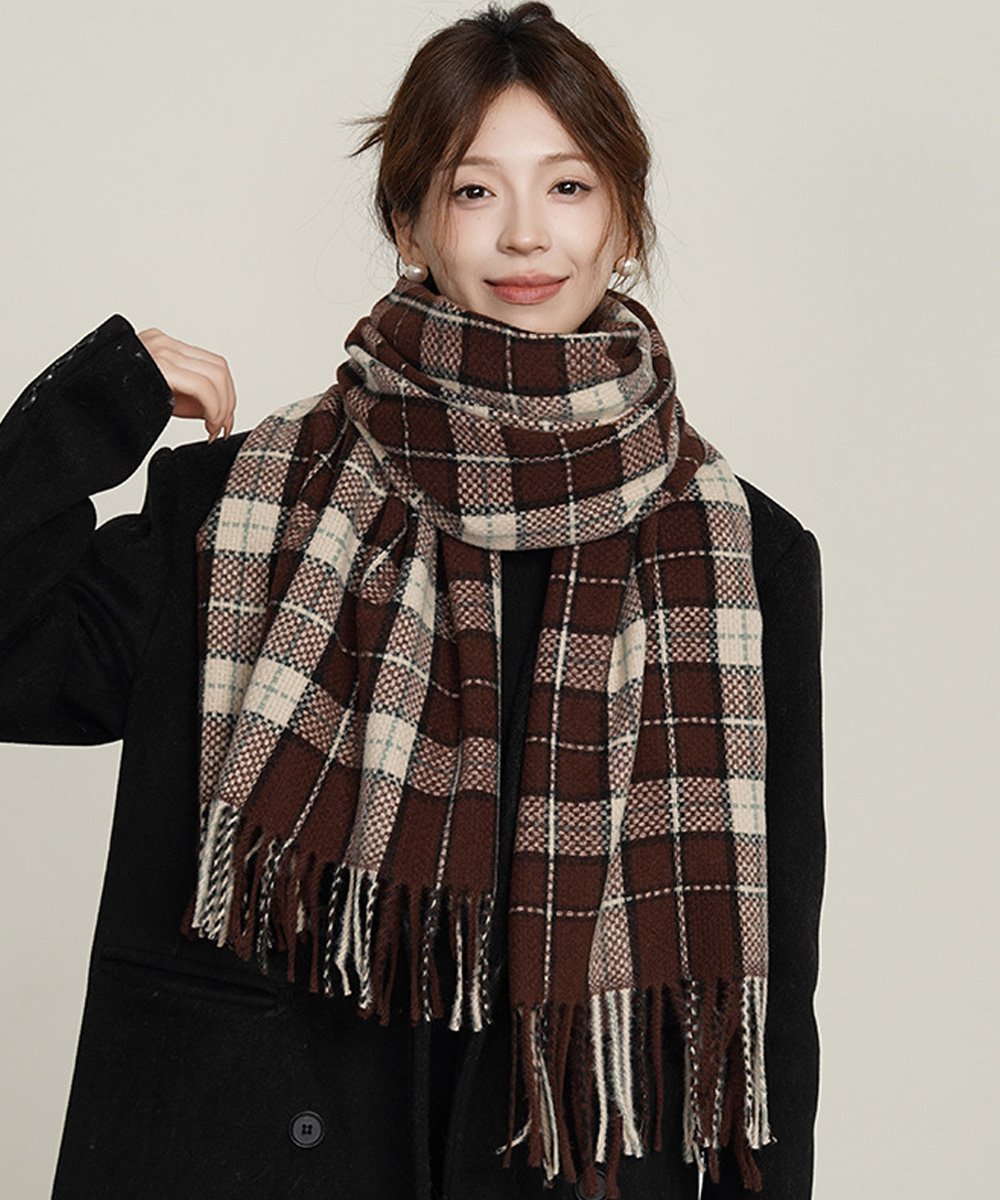 miniministore｜大判マフラー チェック柄 秋冬レディース | Rakuten
