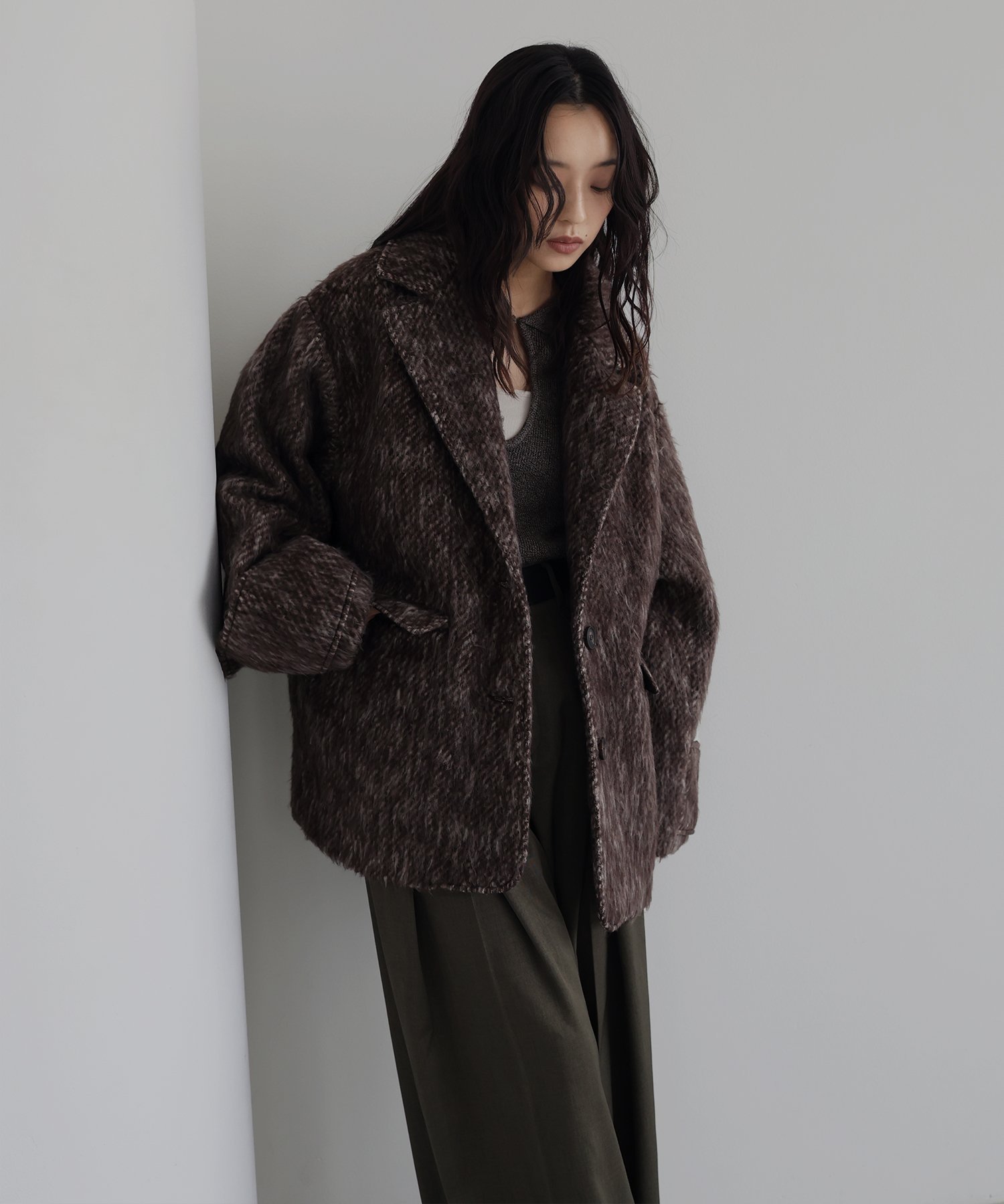 hellam｜シャギーテーラードコート | Rakuten Fashion(楽天