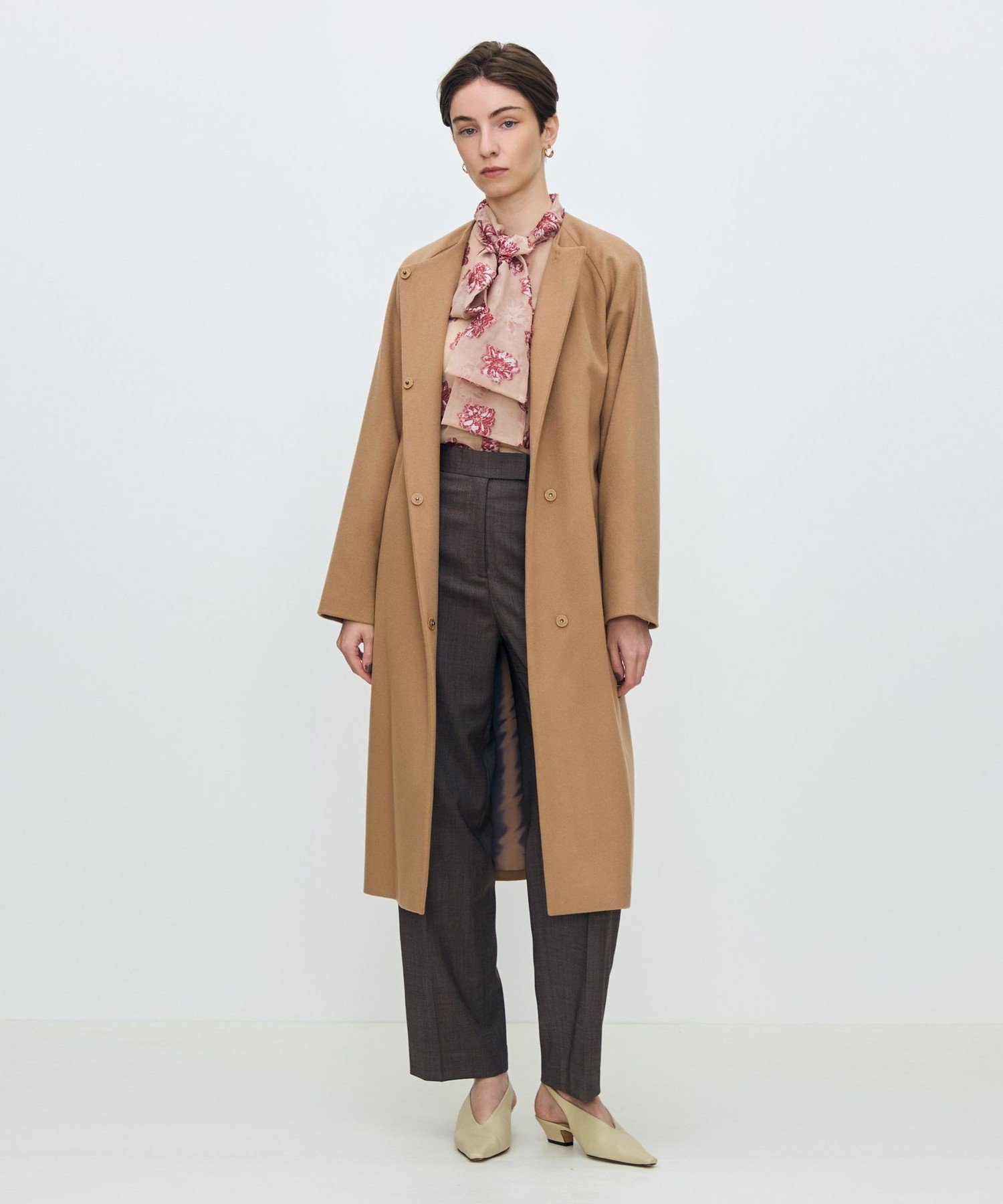 TOMORROWLAND｜ピュアカシミヤ ノーカラーコート | Rakuten Fashion