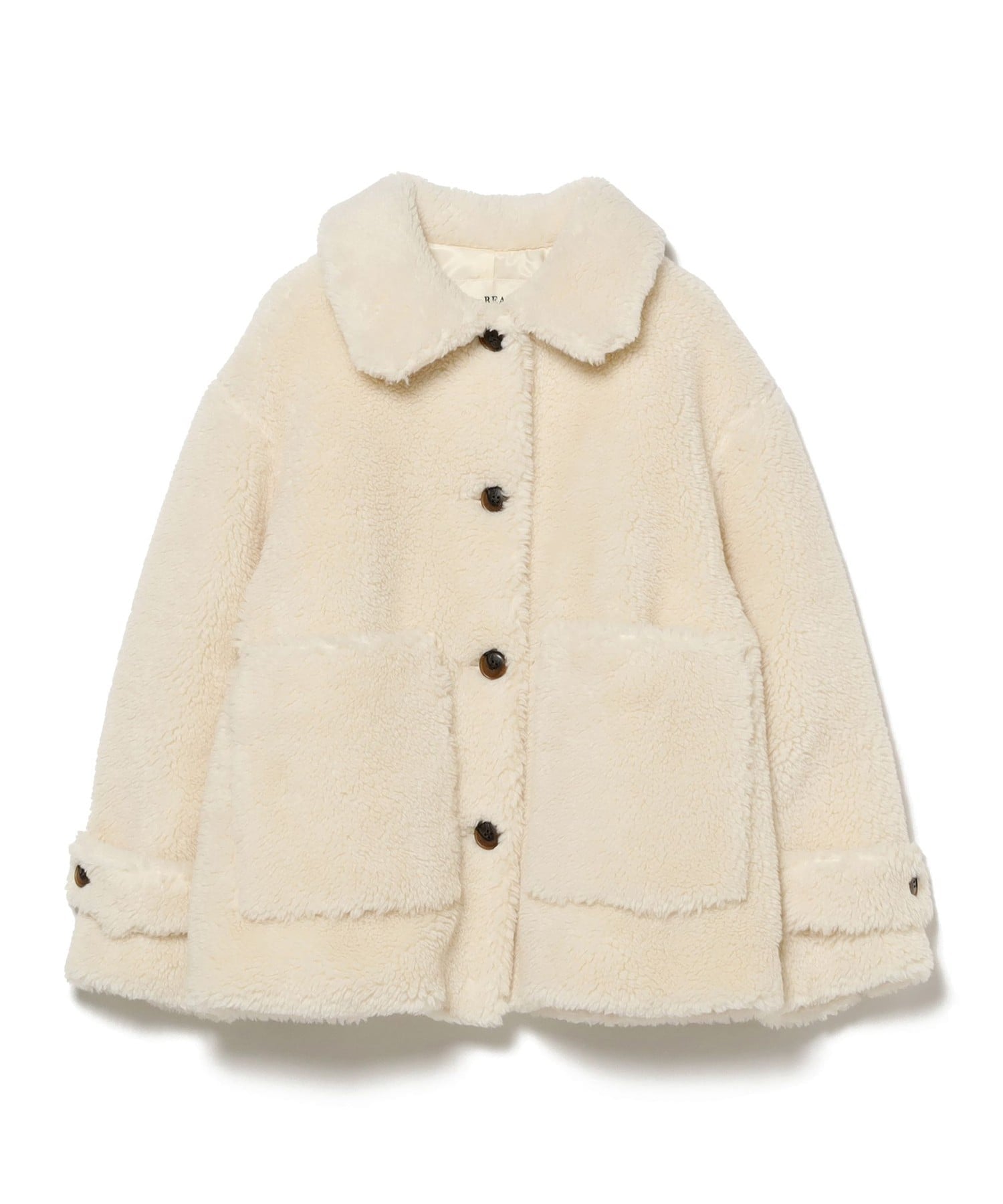 BEAMS WOMEN｜ボア ビッグ ポケット ハーフ コート | Rakuten Fashion