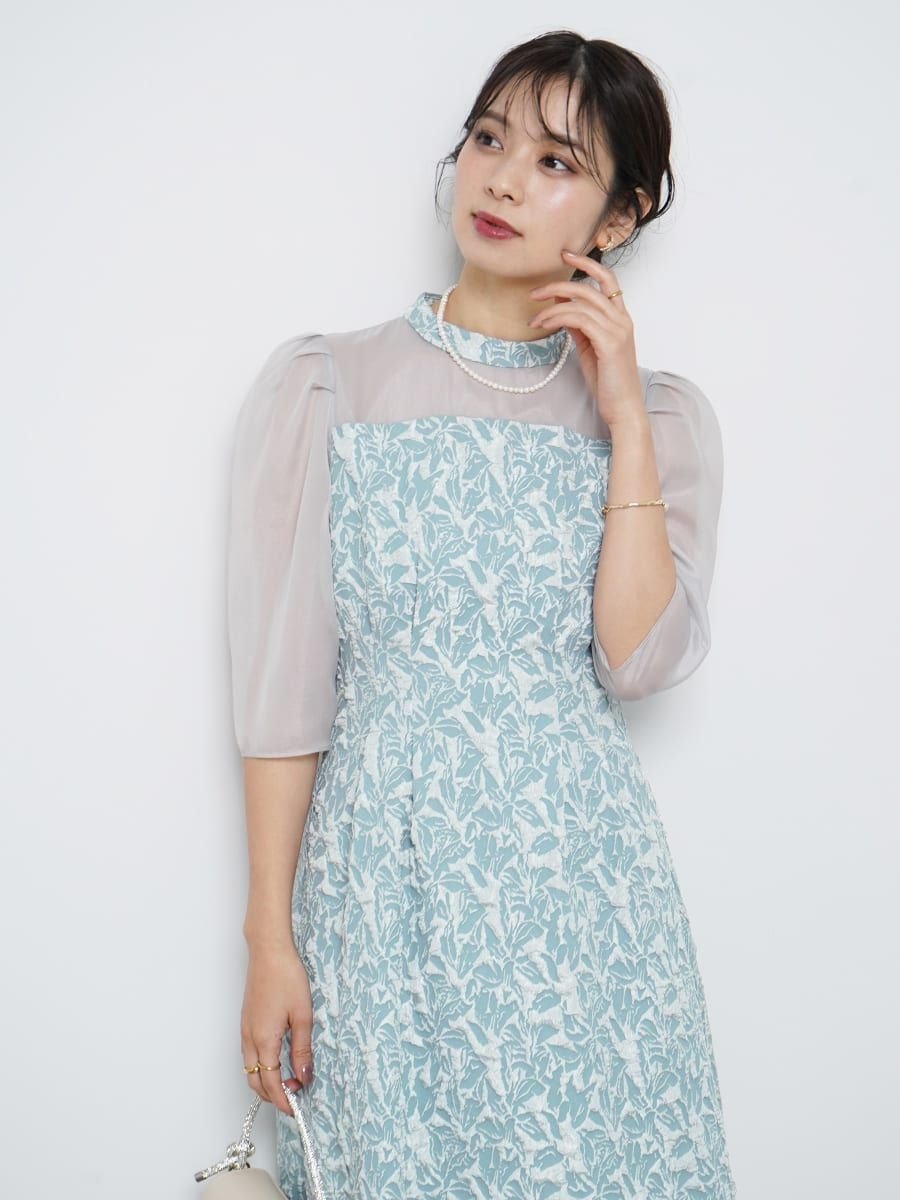 Vin｜ふくれジャガードバックリボンドレス | Rakuten Fashion(楽天