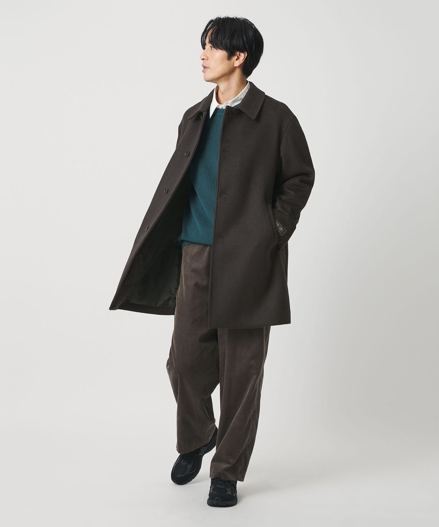BEAUTY&YOUTH UNITED ARROWS｜120S メルトン チェック バルカラー