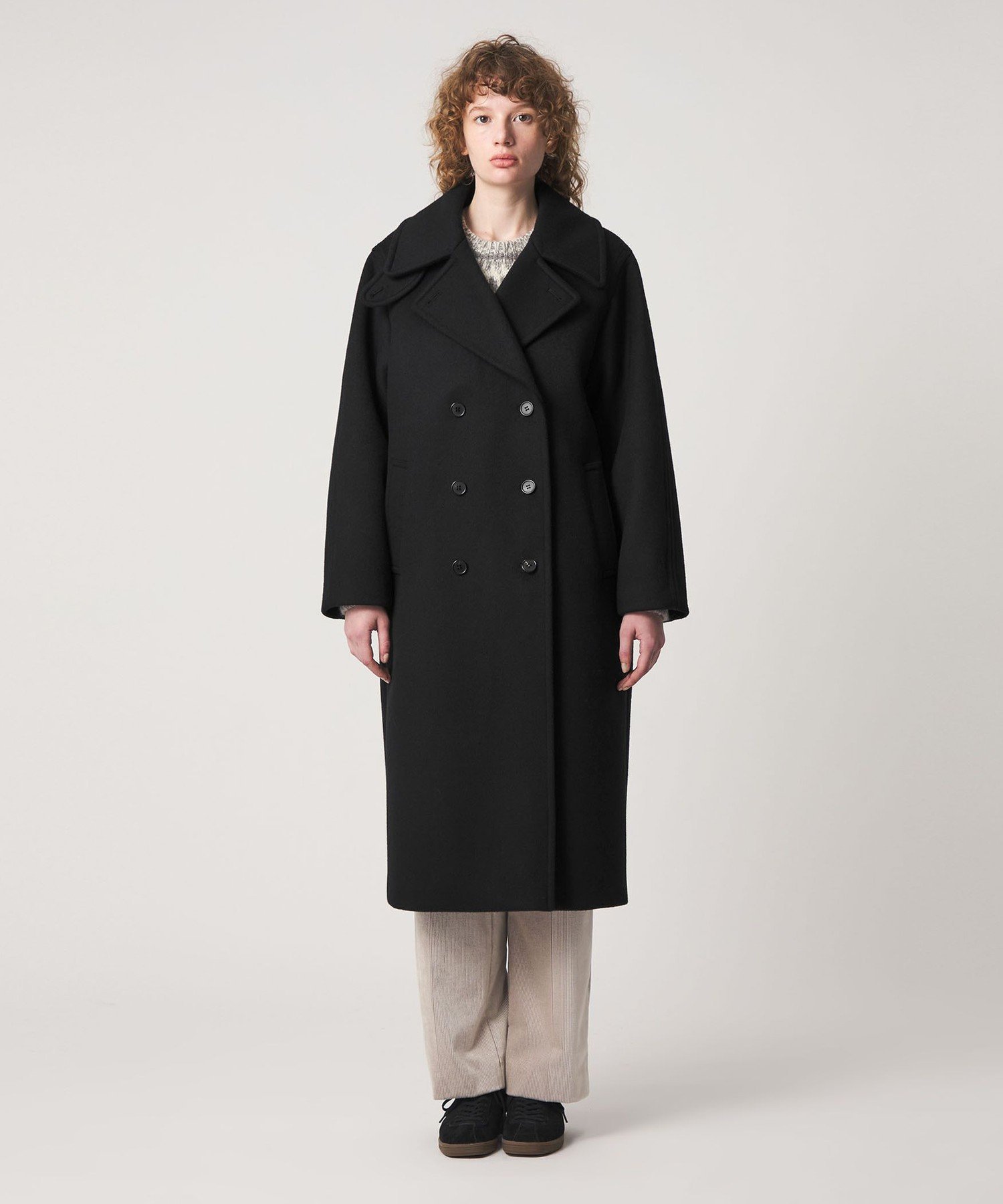 steven alan 黒 ダブルブレストジャケット Steven Alan＞ ウール オックスフォード ダブルブレステッド 6B ジャケット