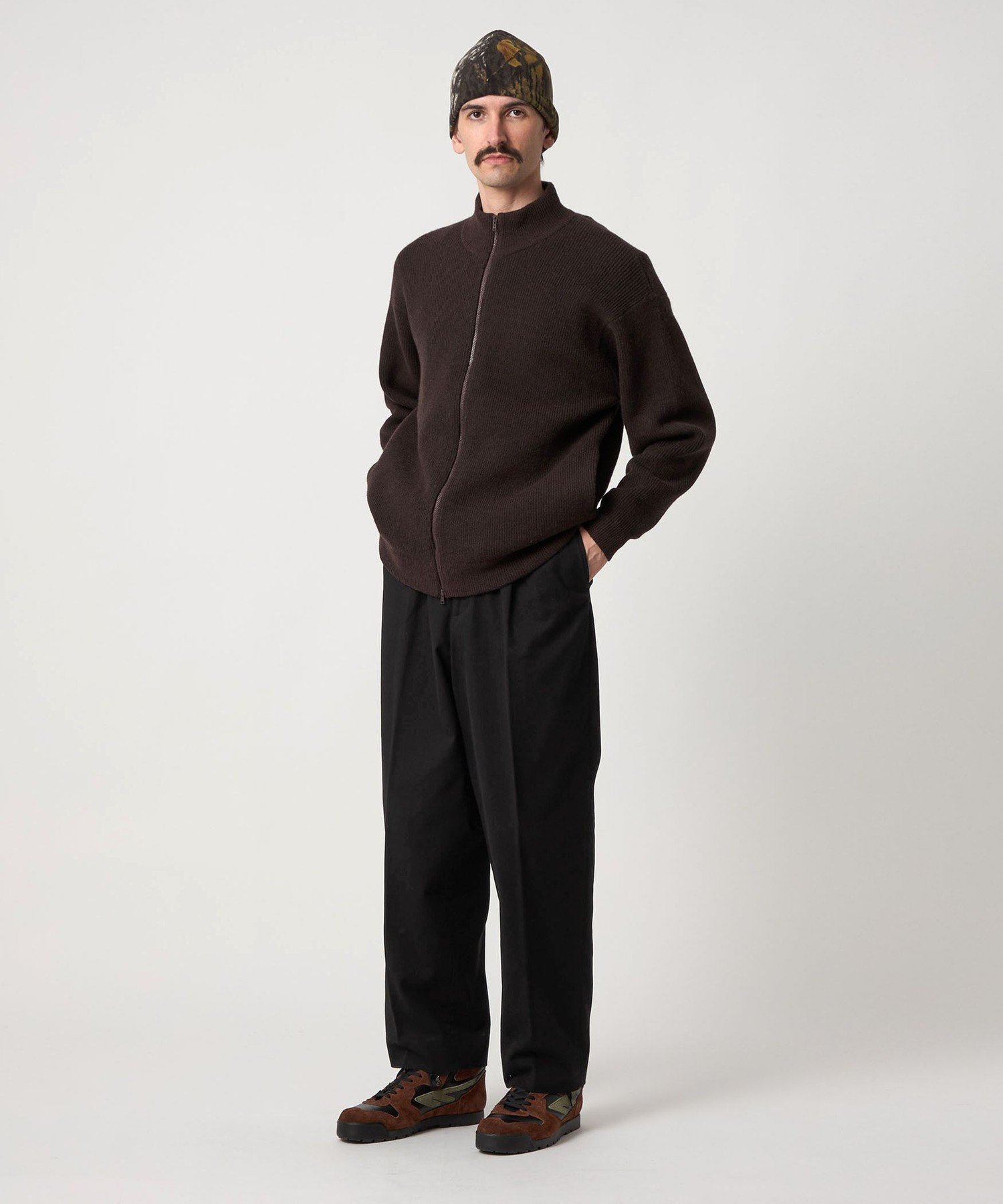 スティーブンアラン　ブラッシュド コットン アウト ワンプリーツ スラックス セール】＜Steven Alan＞ ブラッシュド コットン アウト ワンプリーツ