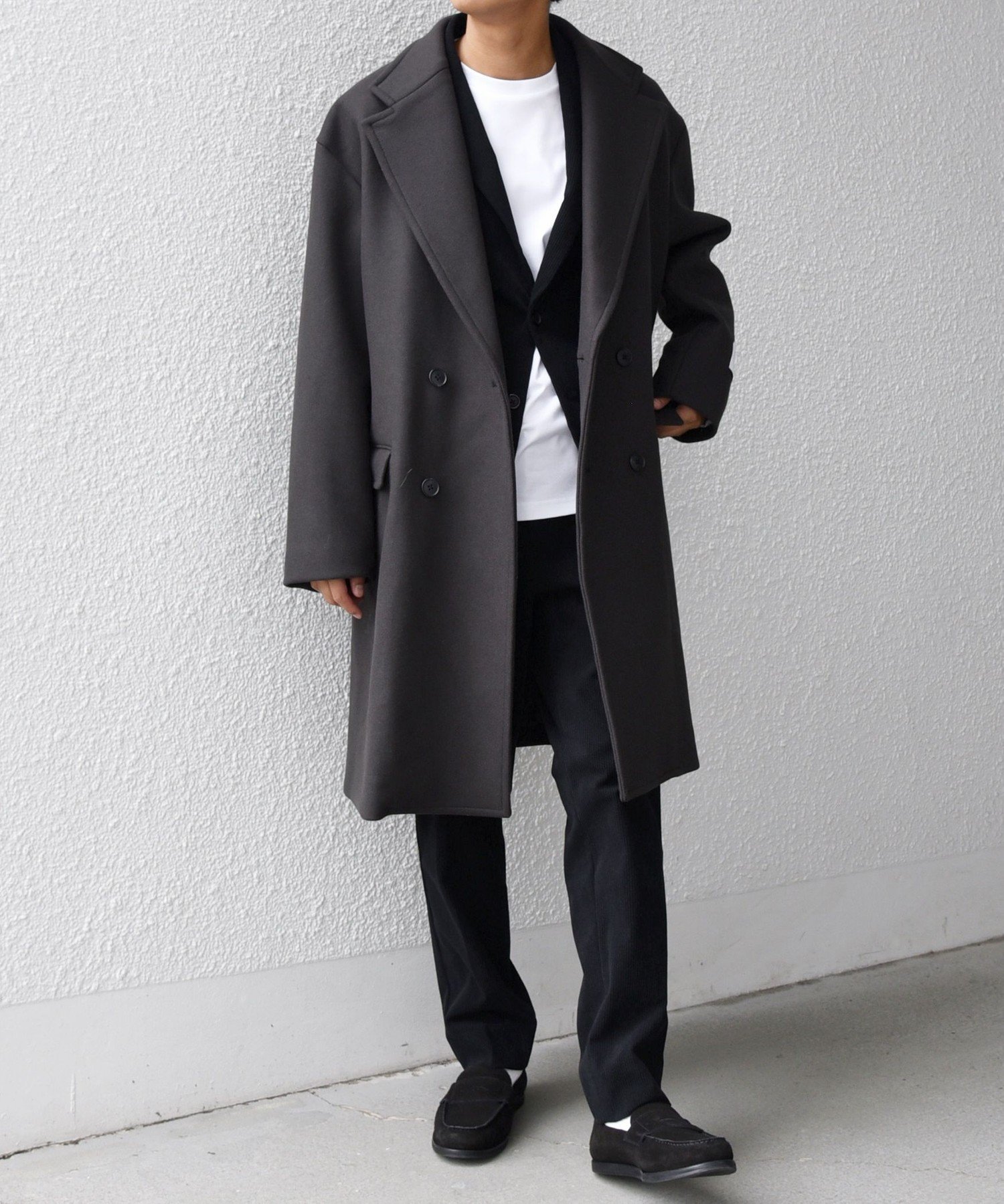 SHIPS｜SHIPS any: PURE WOOL MELTON ダブル チェスターコート 25AW