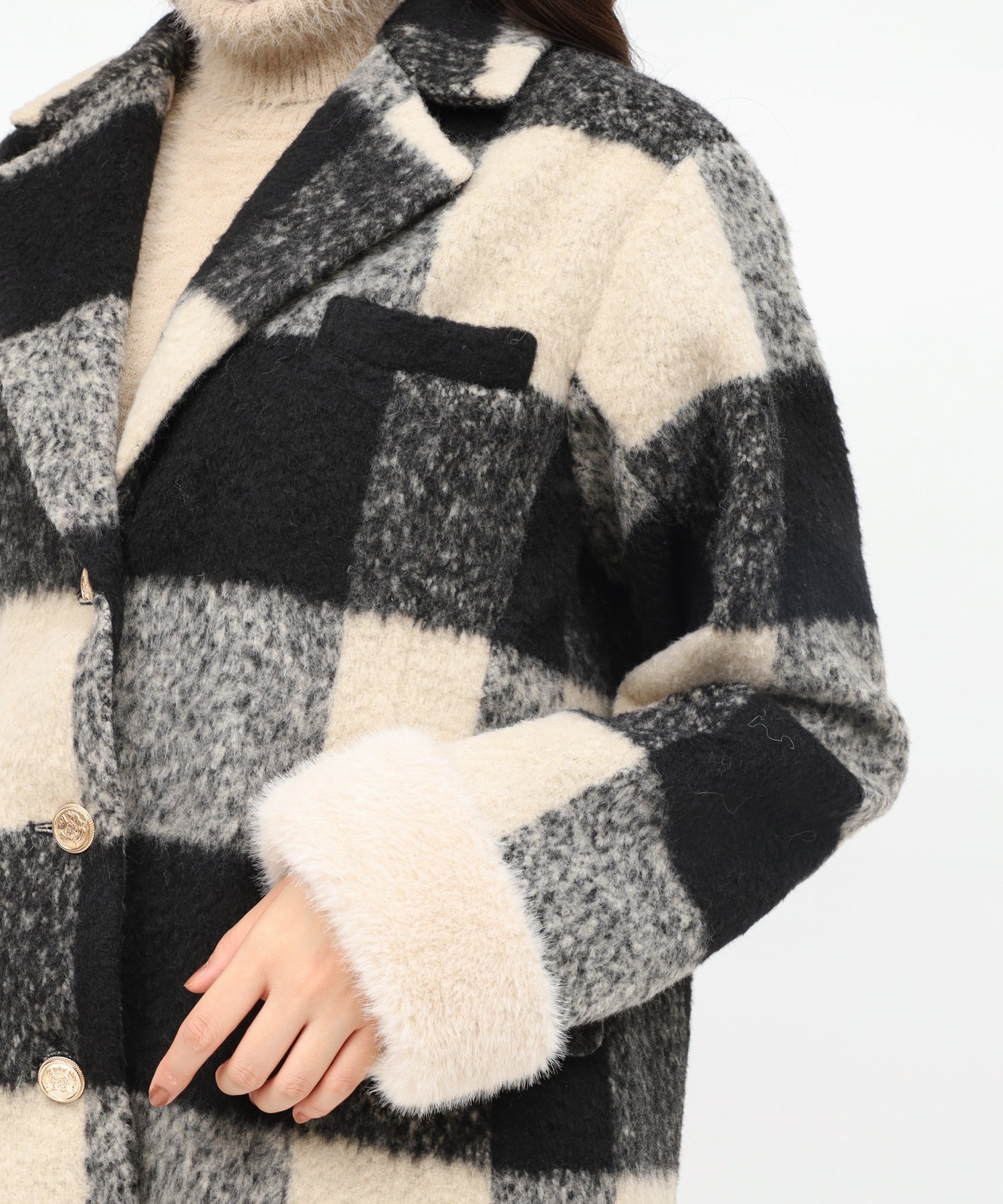 ROYAL PARTY｜ファー付テーラージャケットコート | Rakuten Fashion