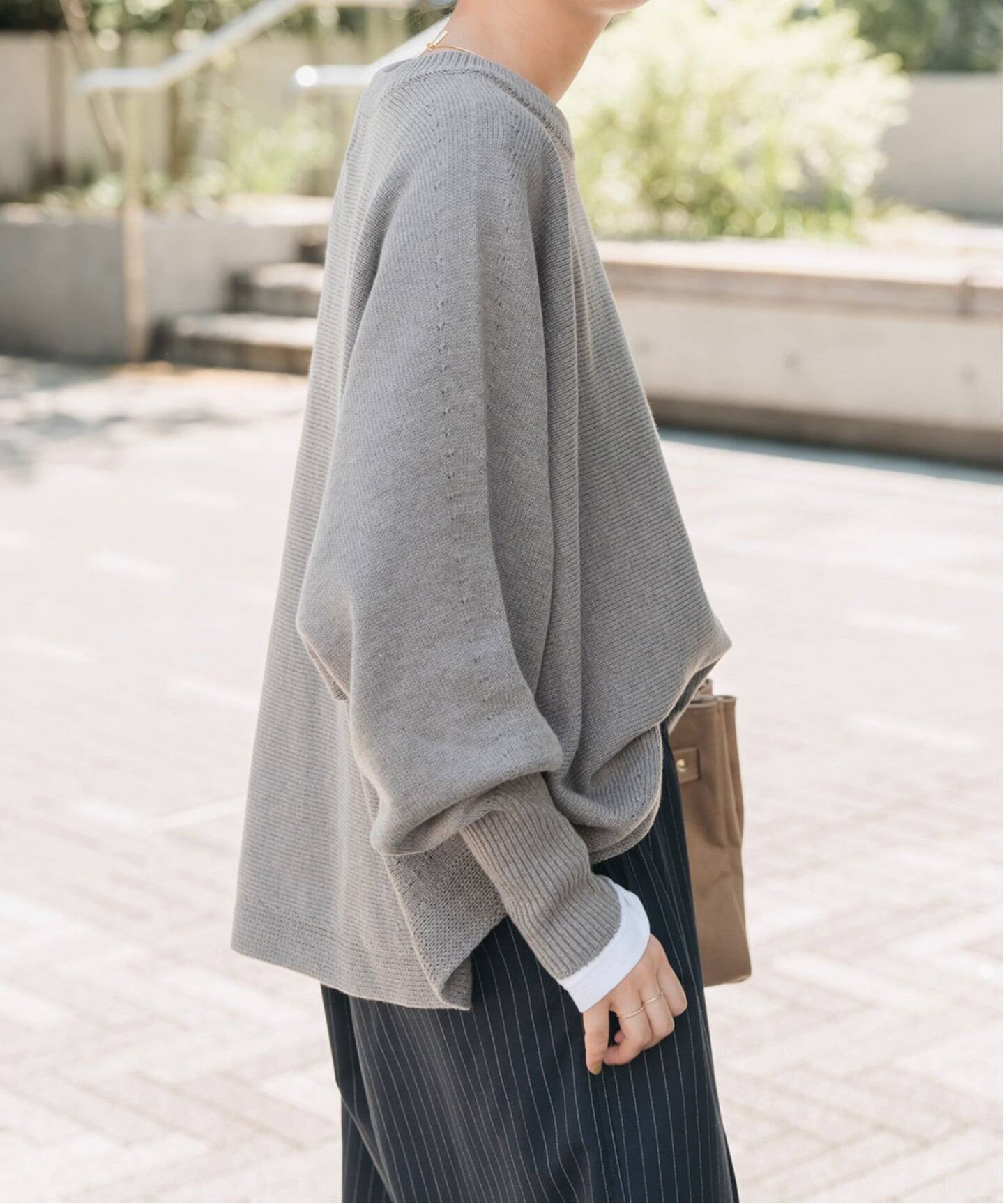 Spick & Span｜《追加2》バルキーヤーンドルマンロングリブニット