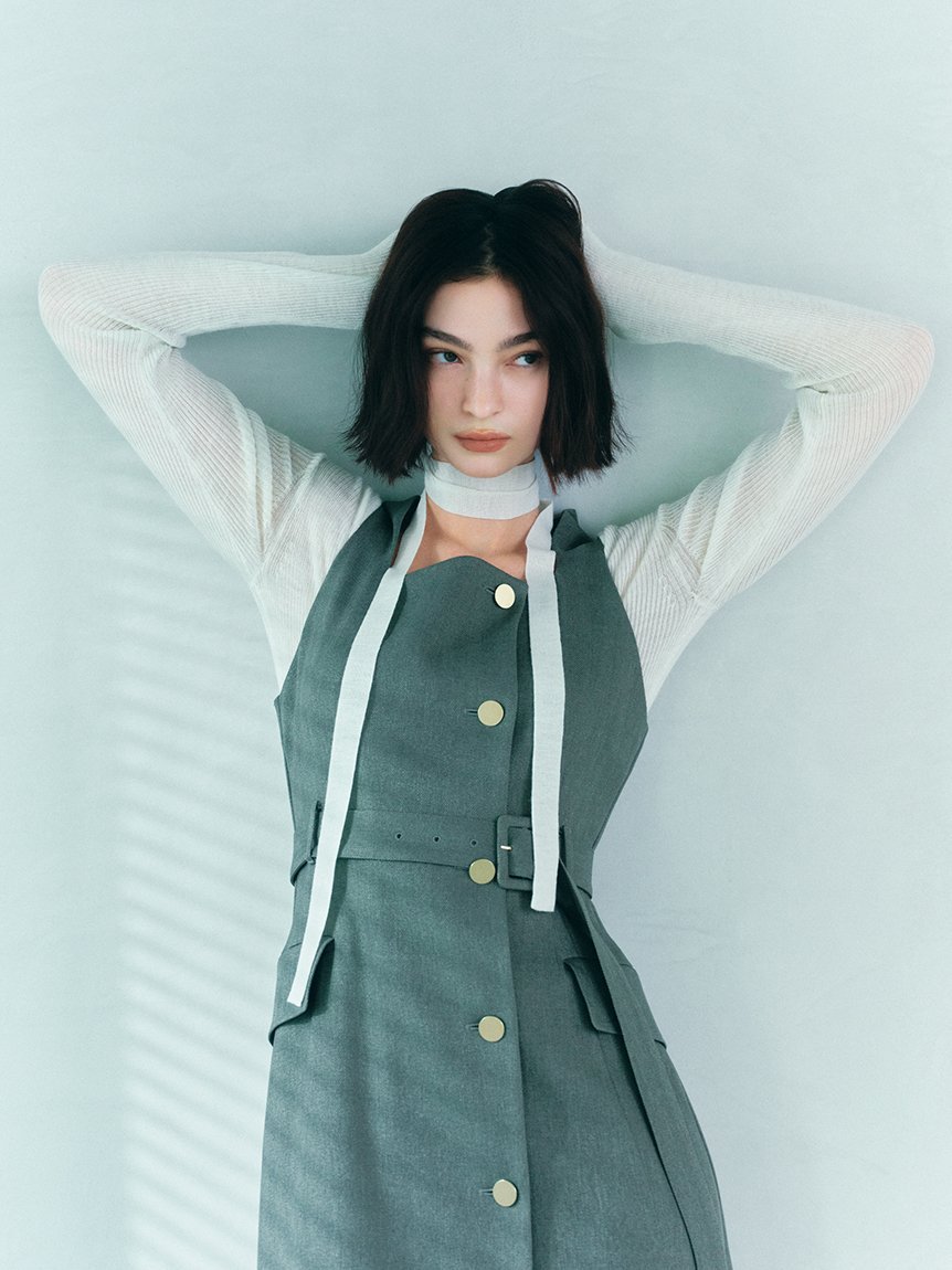 FRAY I.D｜ダブルヘリンボーンジレワンピース | Rakuten Fashion(楽天