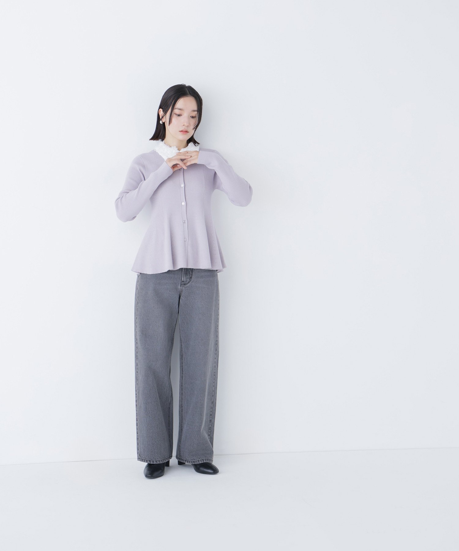 NATURAL BEAUTY BASIC｜2wayカラーペプラムニット | Rakuten Fashion