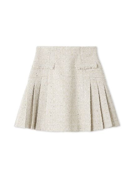 SNIDEL｜サイドプリーツツイードミニスカート | Rakuten Fashion(楽天