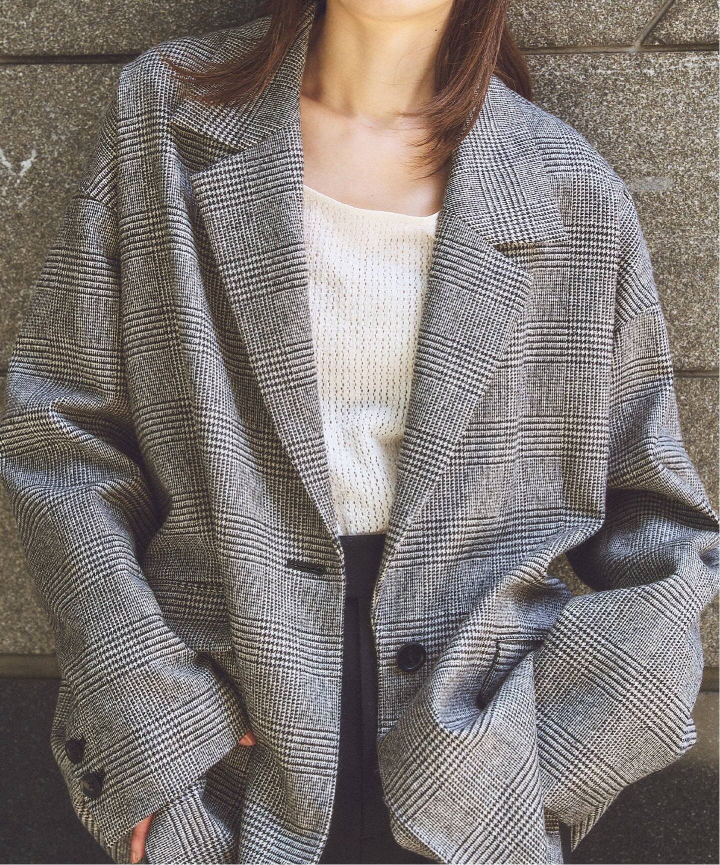 NOBLE｜《追加》オーバーサイズチェックジャケット | Rakuten Fashion