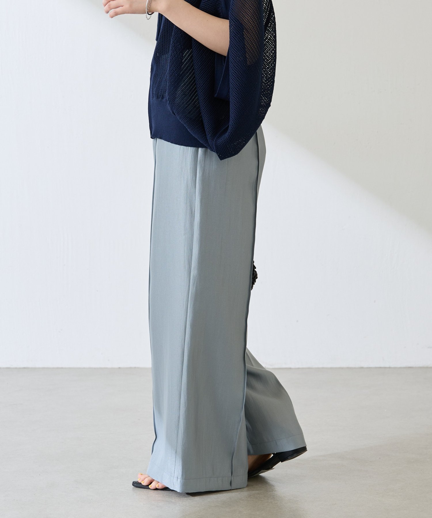 COLLAGE GALLARDAGALANTE｜サテンワイドパンツ | Rakuten Fashion(楽天
