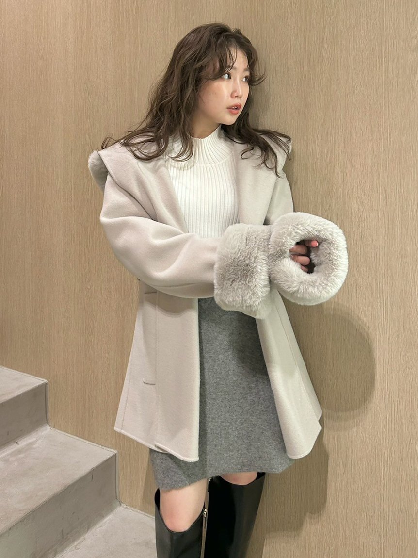 FRAY I.D｜【WEB限定カラー】ファーリバーミドルコート | Rakuten