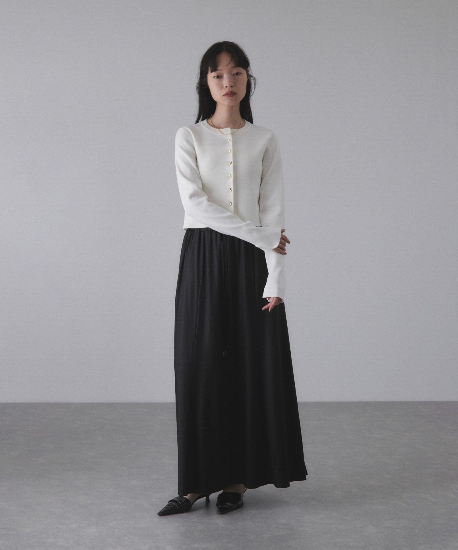 ADAM ET ROPE'｜エンボスギャザースカート | Rakuten Fashion(楽天