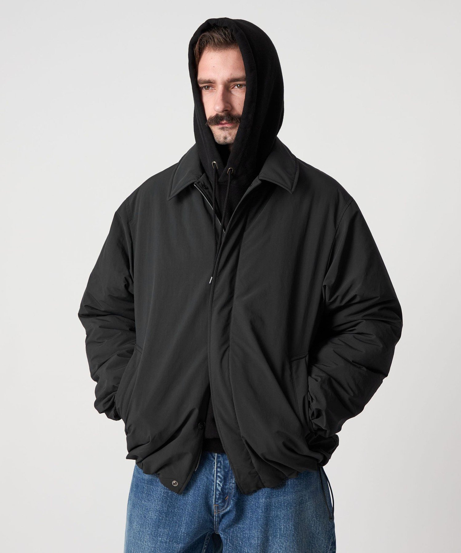 Steven Alan ダルマ バルカラー ジャケット ブラック 24aw 今期完売> Steven Alan ダルマ バルカラー ジャケット 黒/M - メルカリ