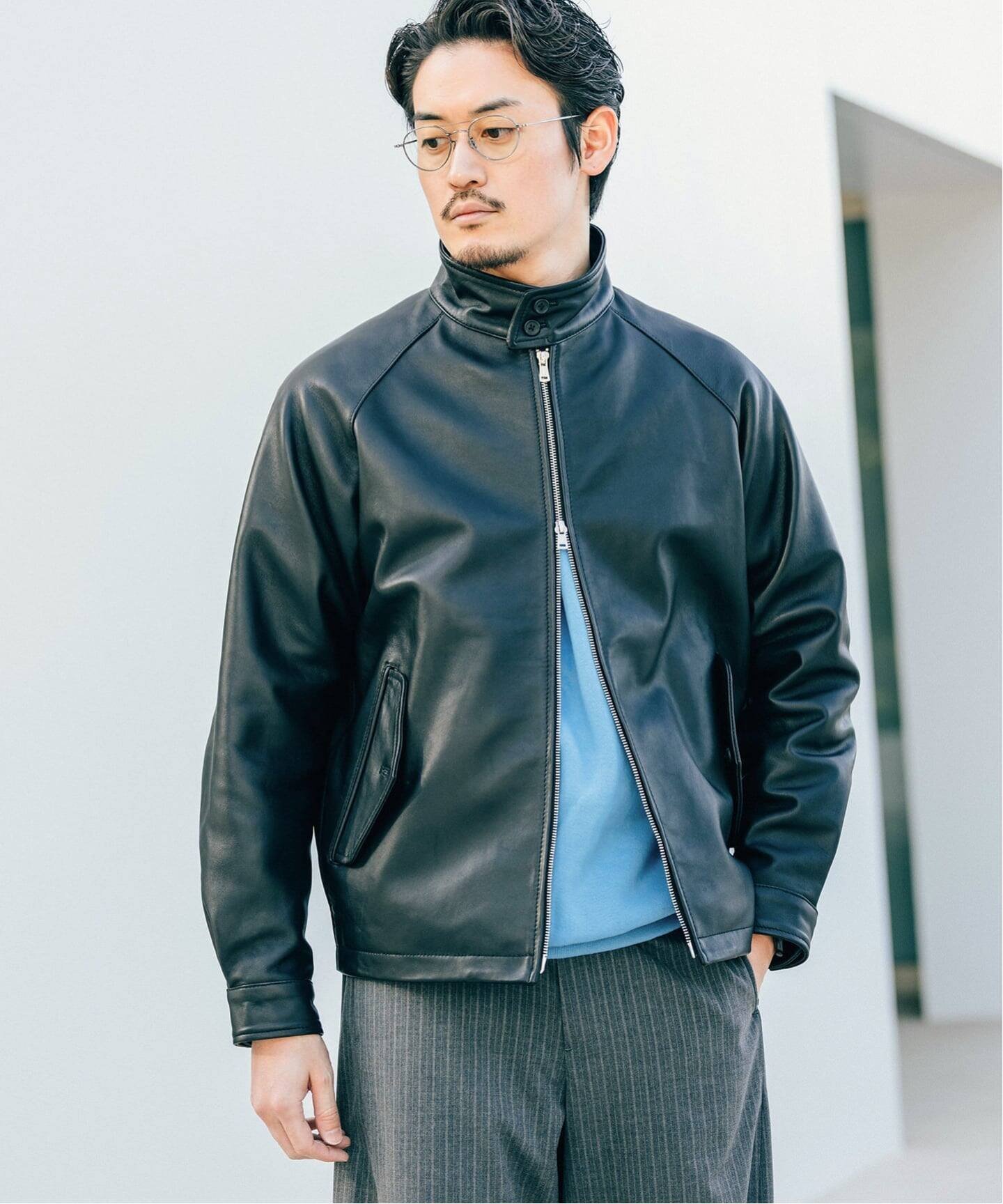 EDIFICE｜ラム レザー ドライビング ブルゾン | Rakuten Fashion(楽天