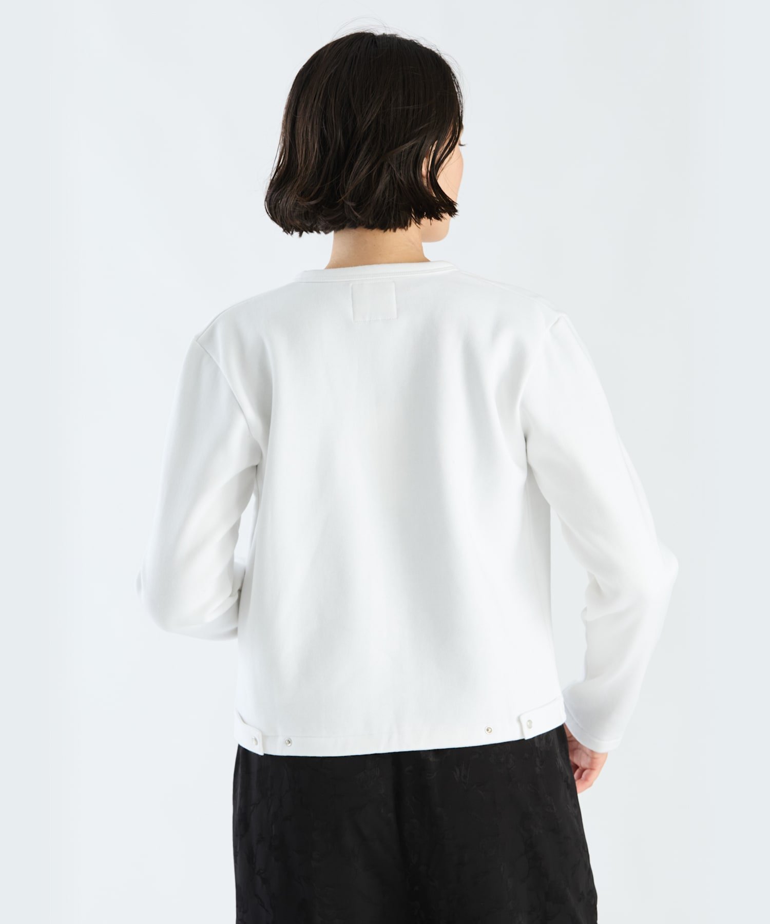 agnes b.｜コットン メルトン 長袖 カーディガンプレッション 