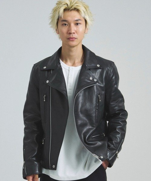 JACKROSE｜JE-BUFFARO CALF LEATHER DOUBLE RIDERS JACKET 2025(MENS