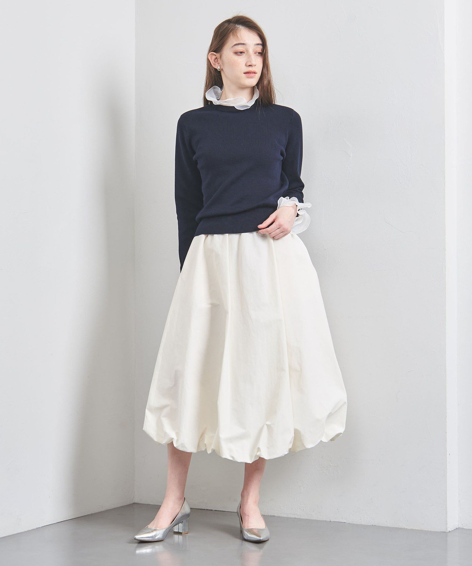 UNITED ARROWS LTD. OUTLET｜オーガンジー ラッフルフリル 4WAY ニット
