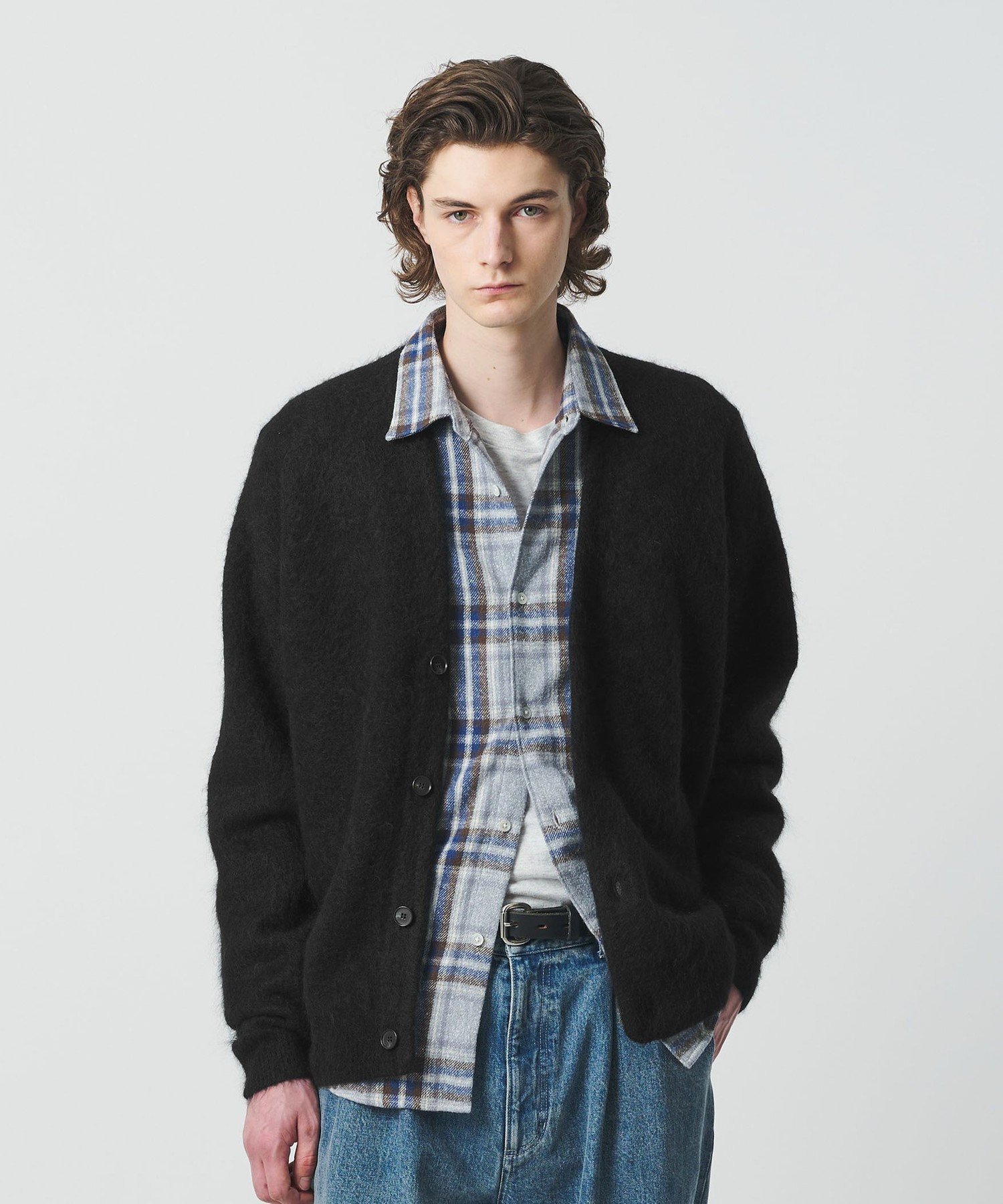 BEAUTY&YOUTH UNITED ARROWS｜シャギー モヘヤ Vネック カーディガン