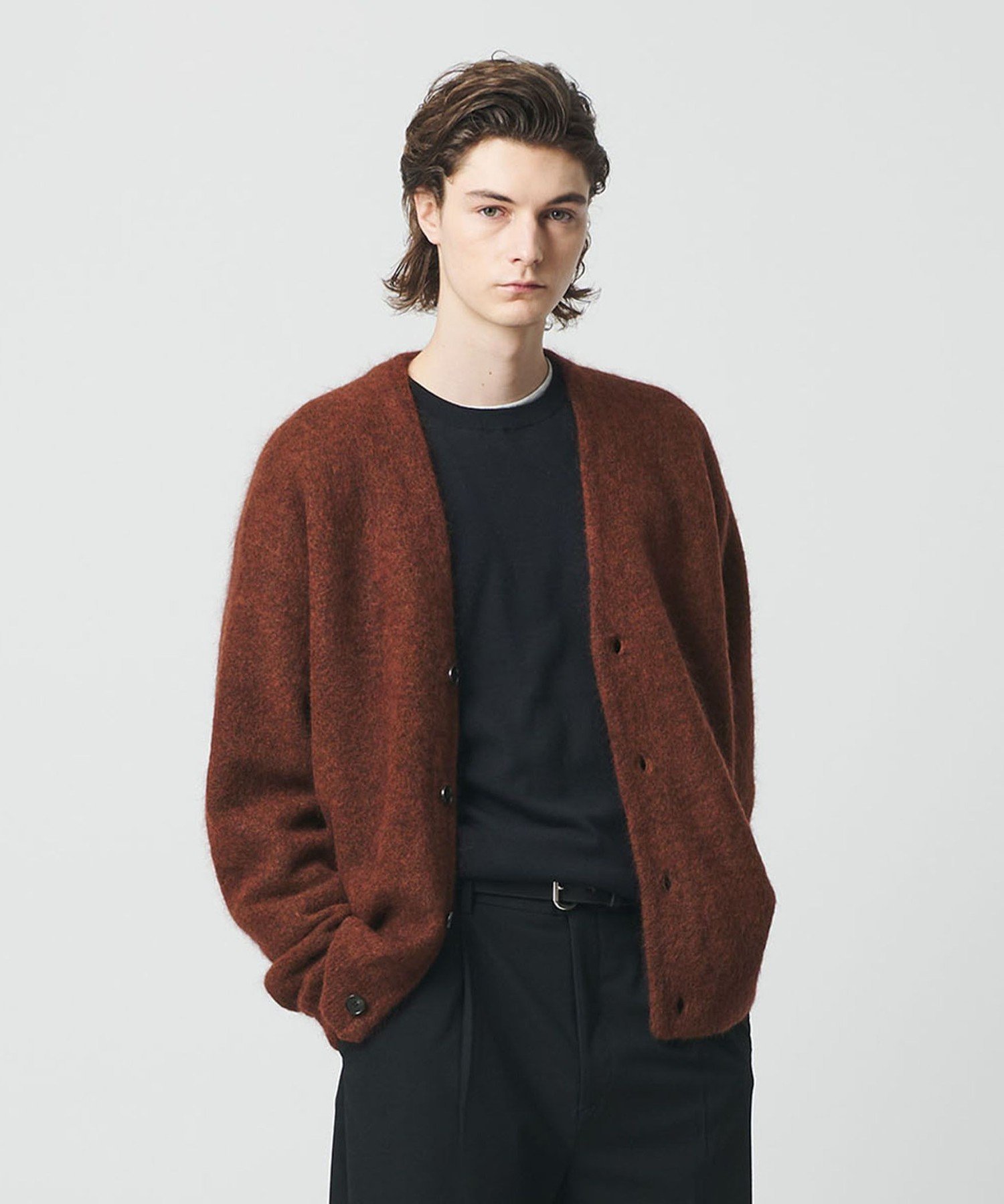 BEAUTY&YOUTH UNITED ARROWS｜シャギー モヘヤ Vネック カーディガン